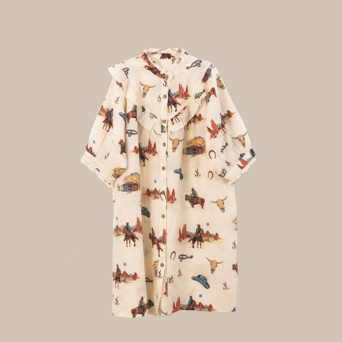 COWBOY DRESS/BEIGE