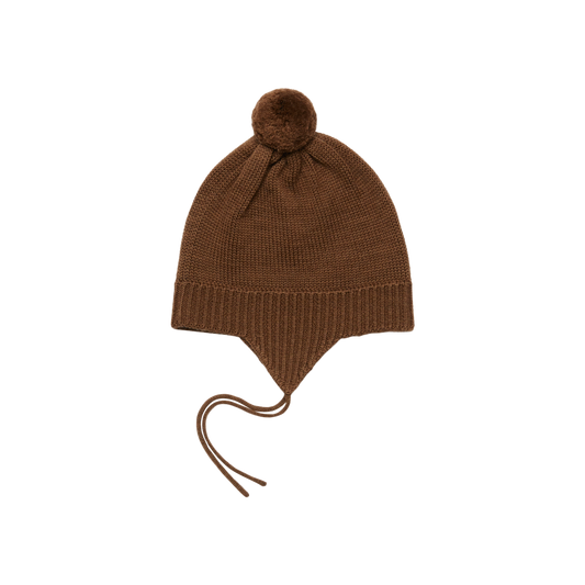 Baby Pompom Hat/hazel melange