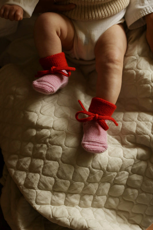 Booties/Cotton candy/Red