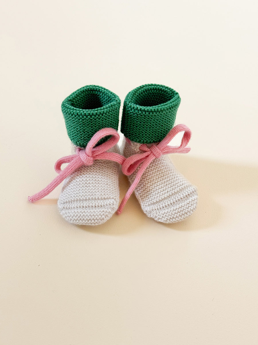 Booties/Cream/Grass