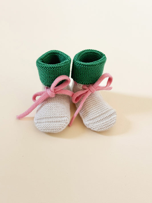Booties/Cream/Grass