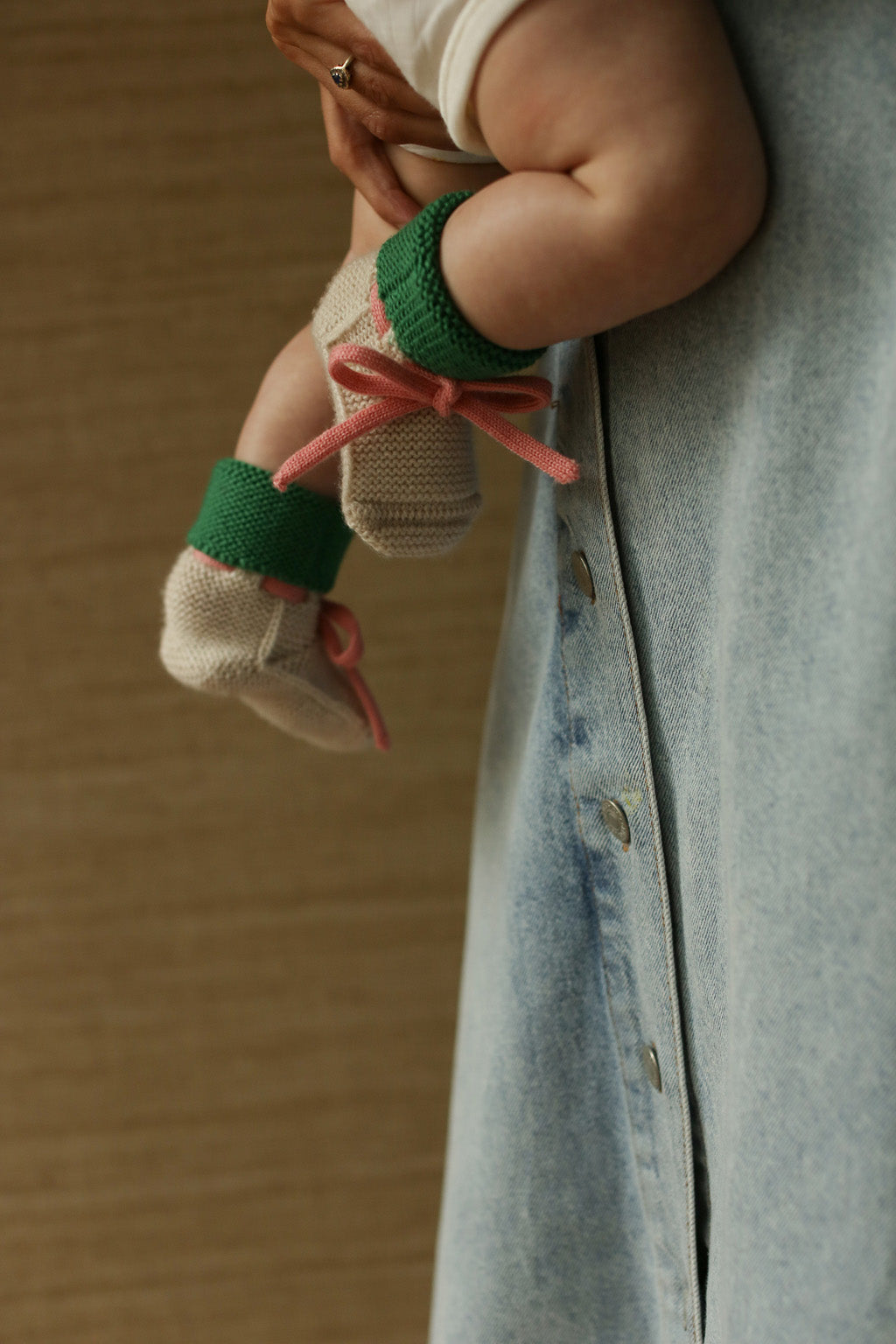 Booties/Cream/Grass