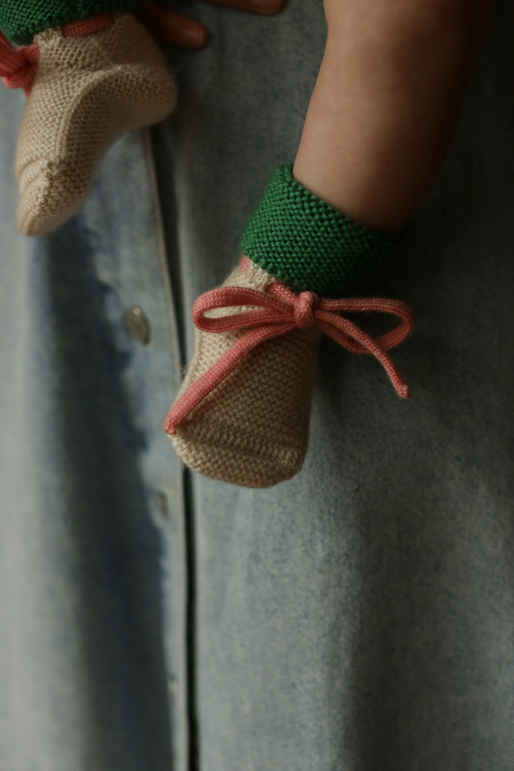 Booties/Cream/Grass