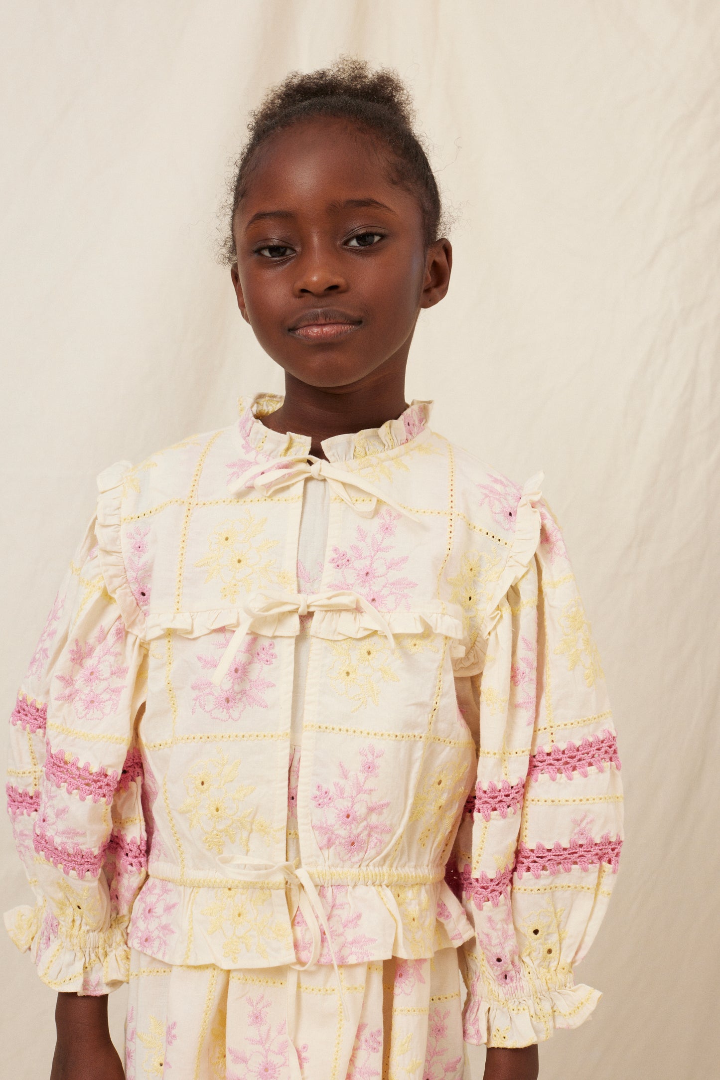 【Only 1 left】Alba Blouse/Patchwork Embroidery
