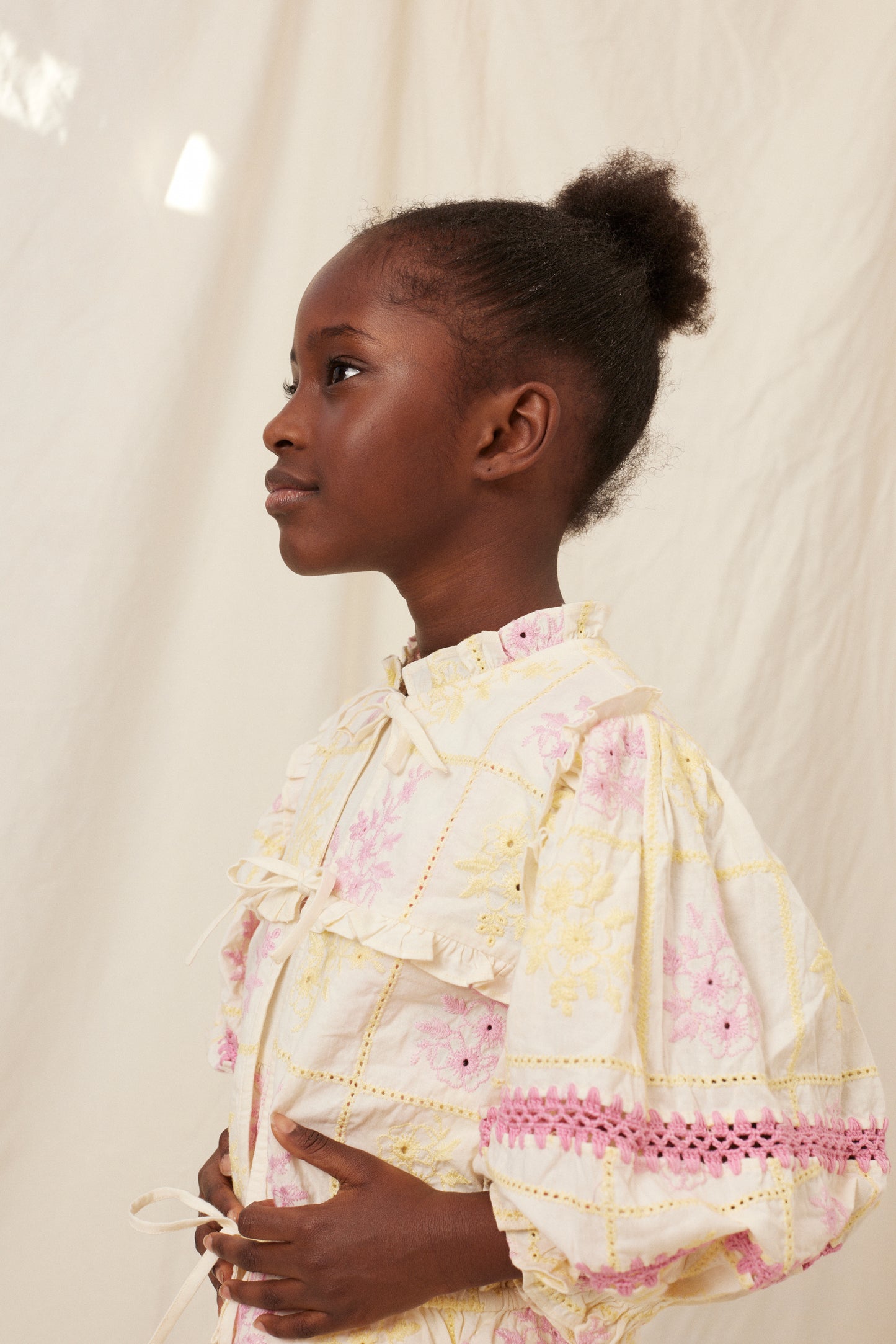 【Only 1 left】Alba Blouse/Patchwork Embroidery