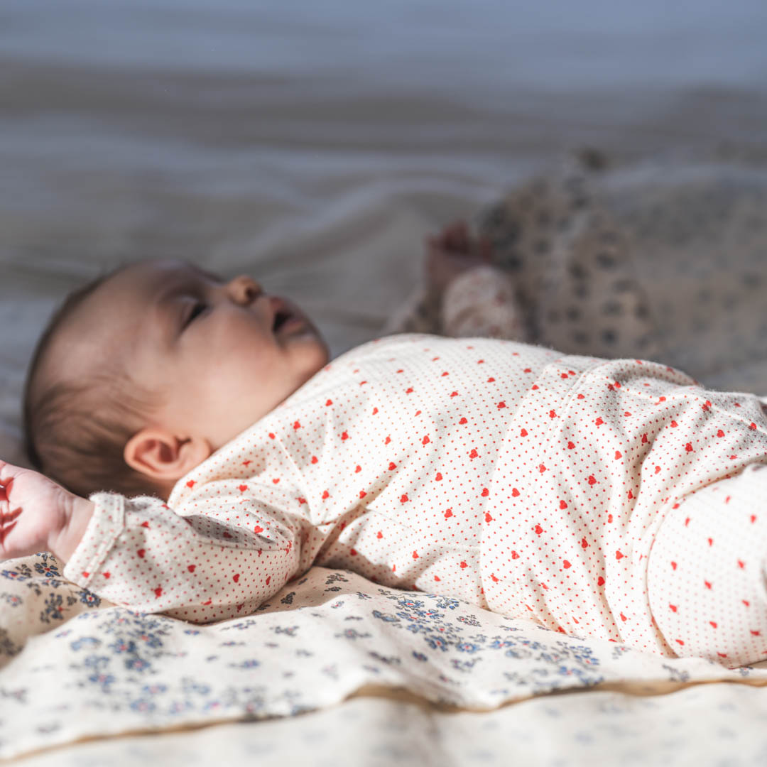 Elia wrap body baby romper/Lots of love red