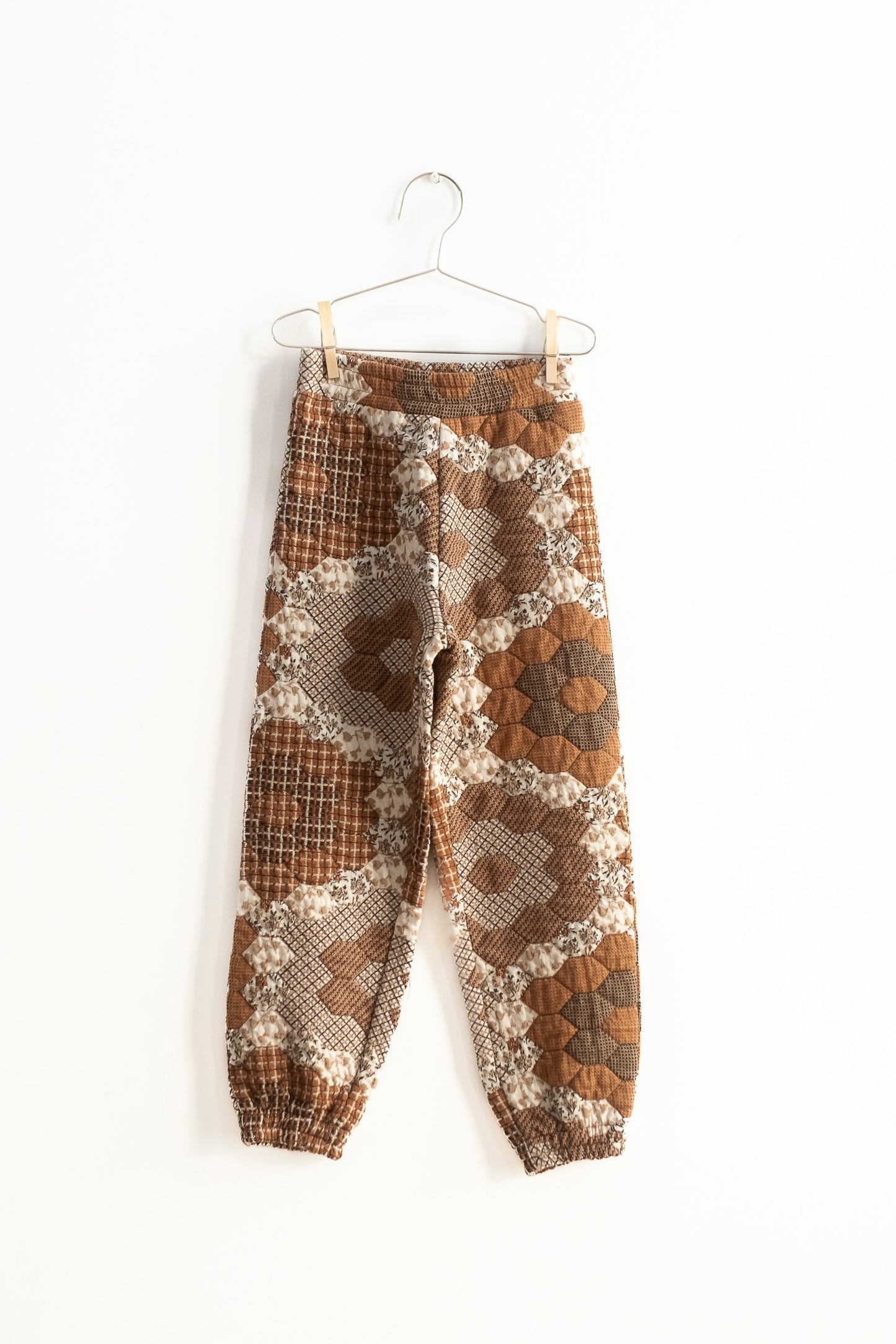 PATCHWORK JOGGERS/BROWN