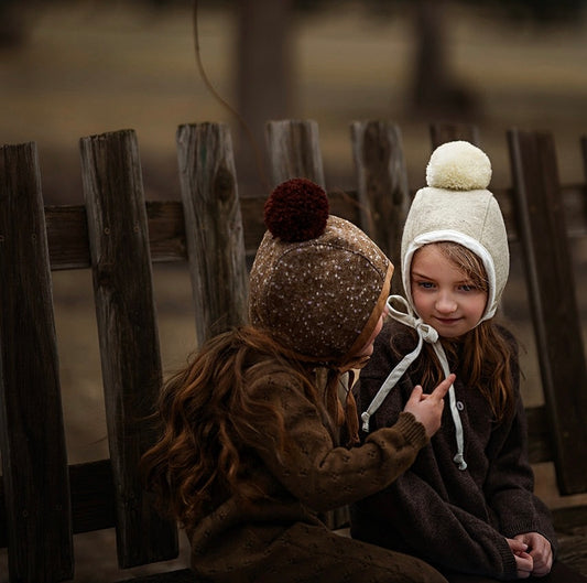 Baby Wool Pom Pom Bonnet - Freckles