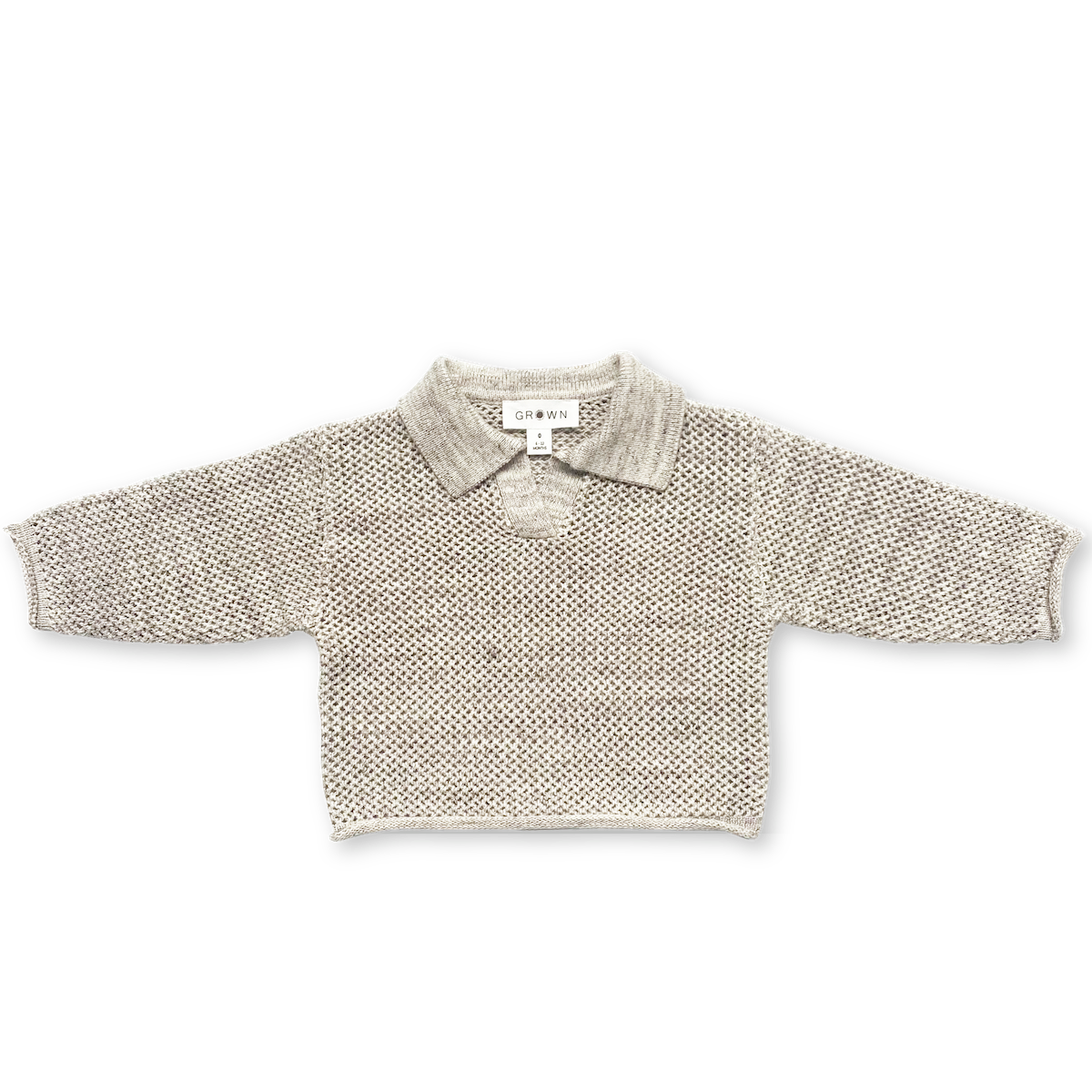 Open-Knit Collar Pull Over - Wheat