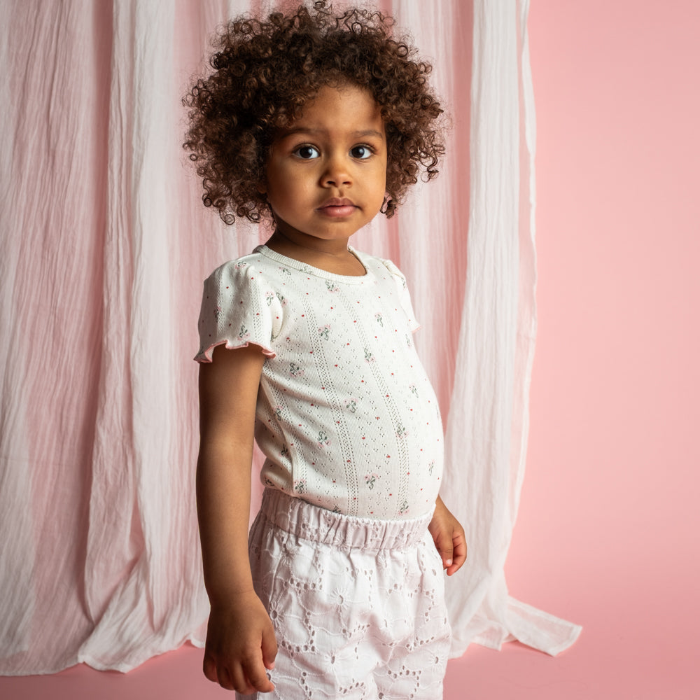 Greta SS baby body romper/Blooming love