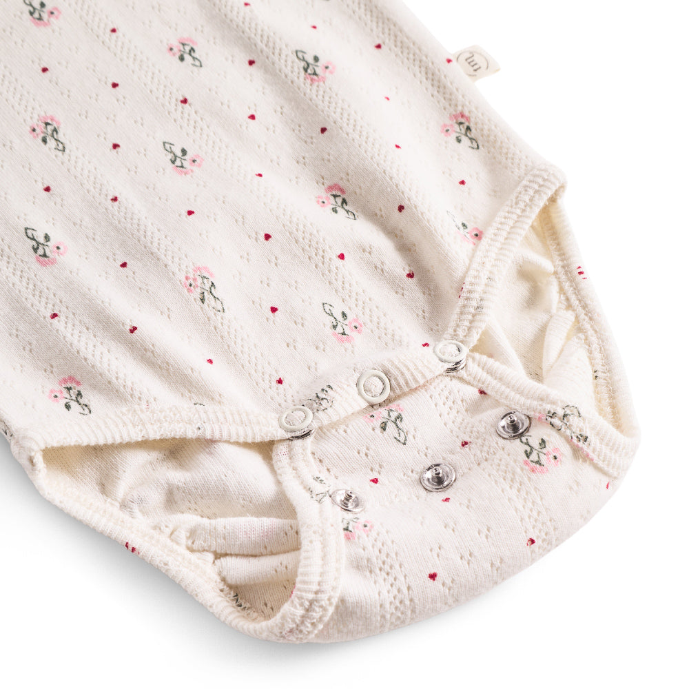Greta SS baby body romper/Blooming love