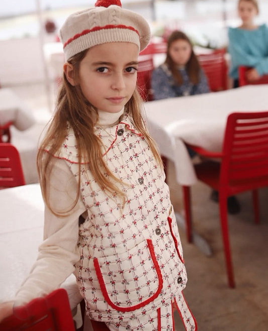 LISSY VEST/GEOMETRIC ROSES