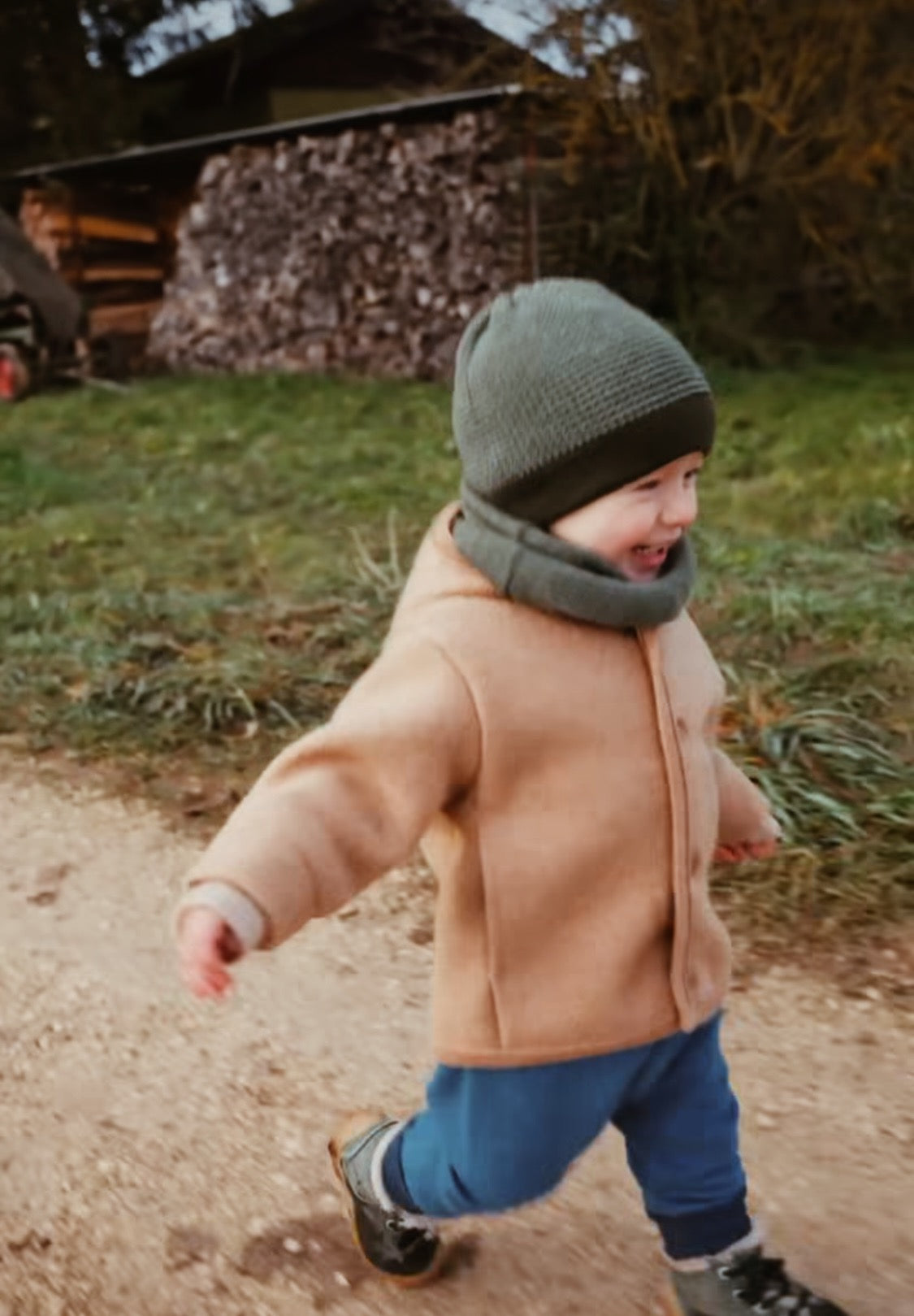 Boiled Wool Jacket/caramel