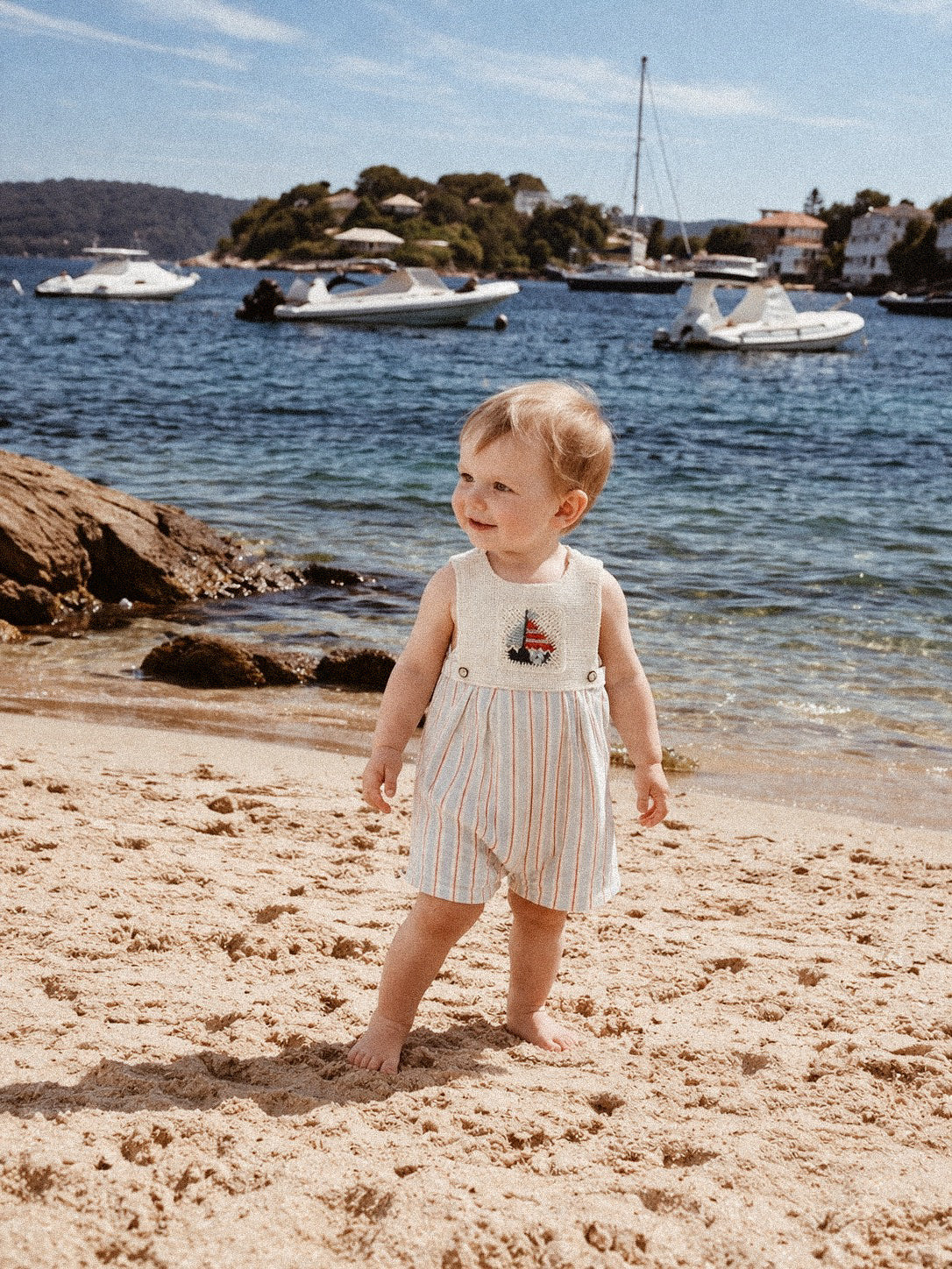 Sebastien Romper/Sea Side Stripe