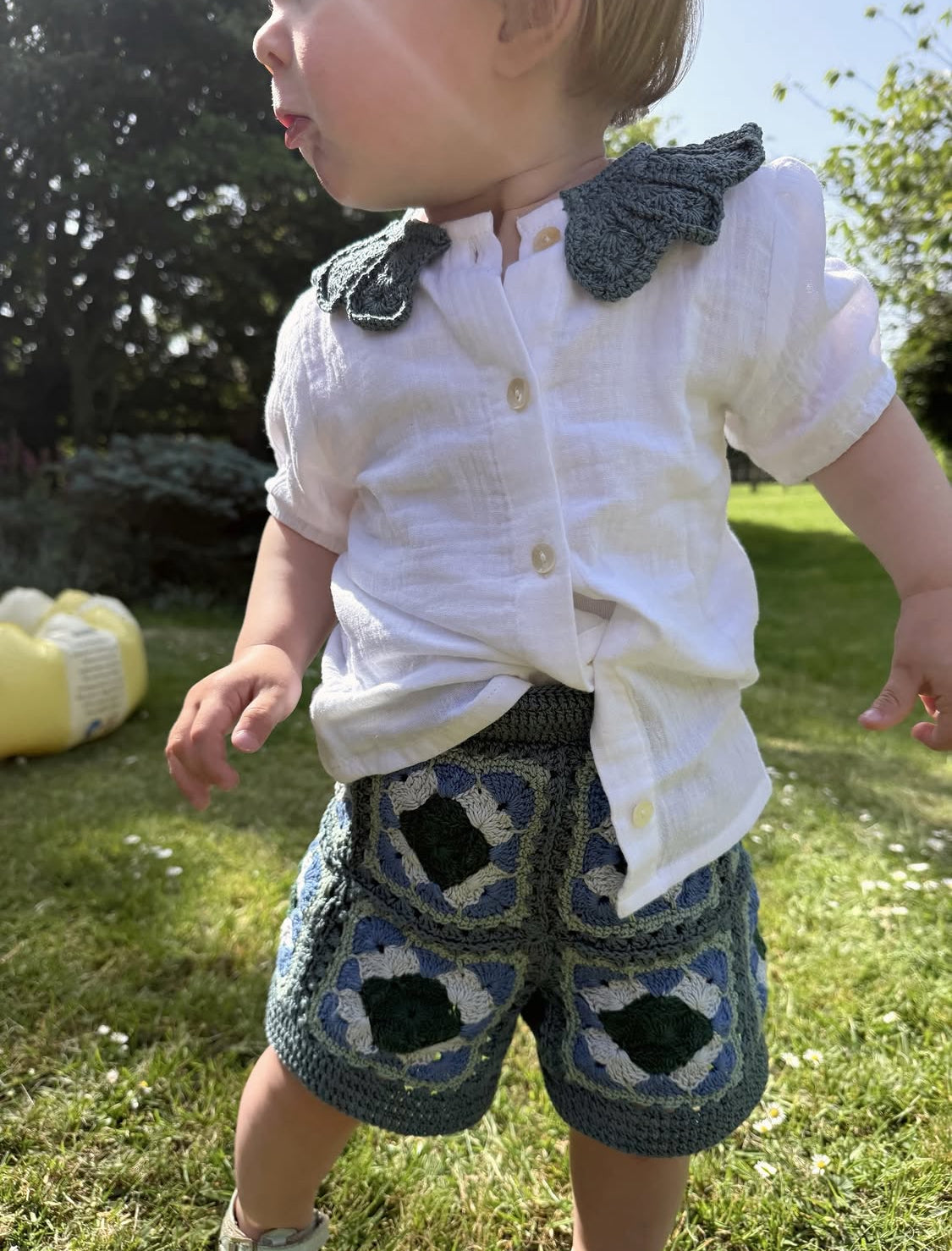 【Only 1 left】Baby Blouse FLORA/Light Moon