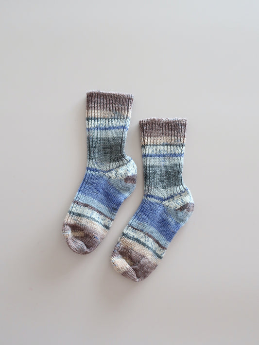 Woolen children's socks - blue