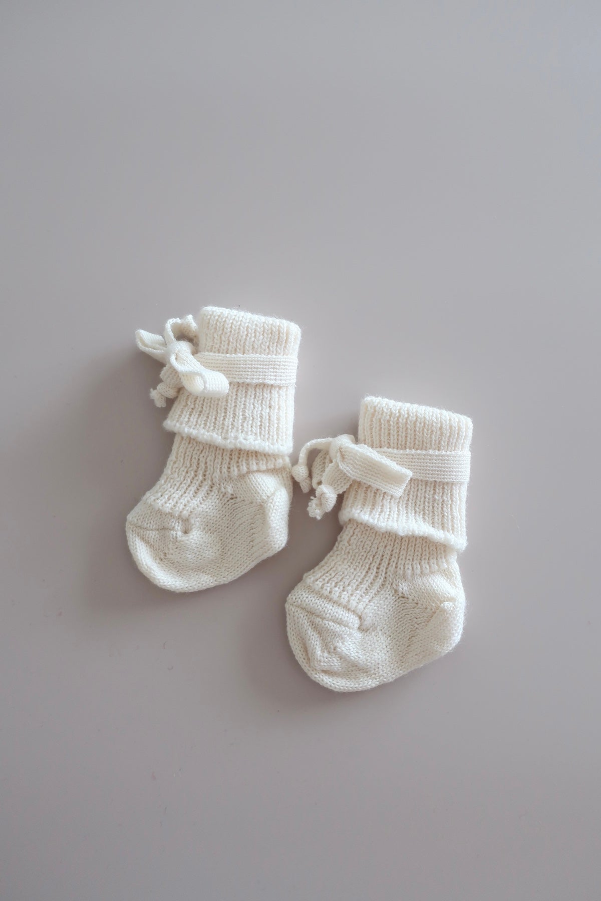 Newborn Socks Wool - Natural