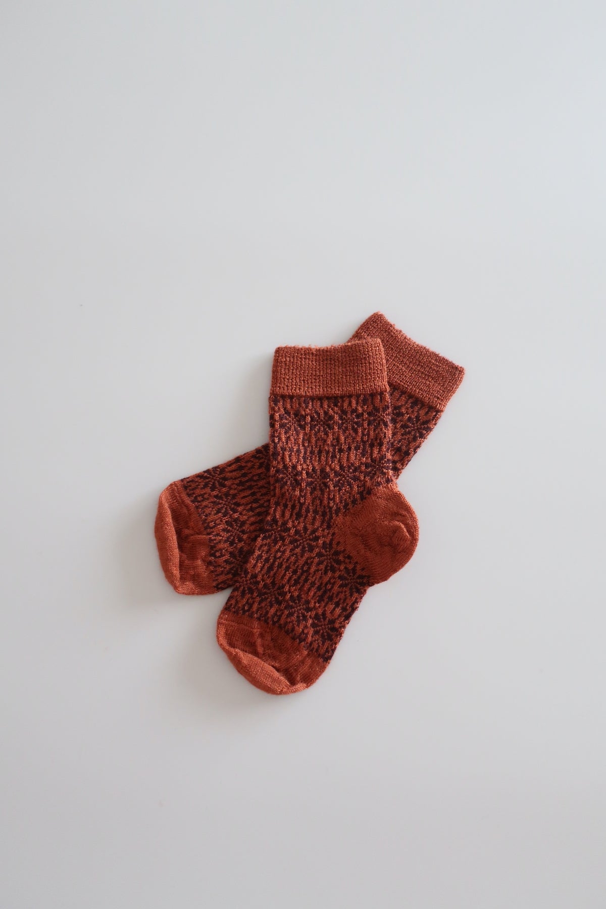 Norwegian children's socks - terra