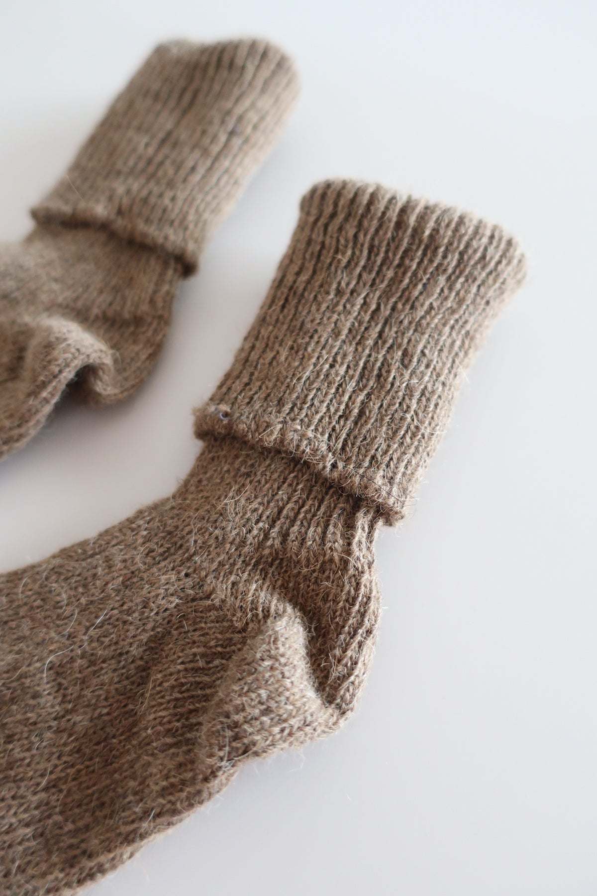 Wool socks made from camel hair