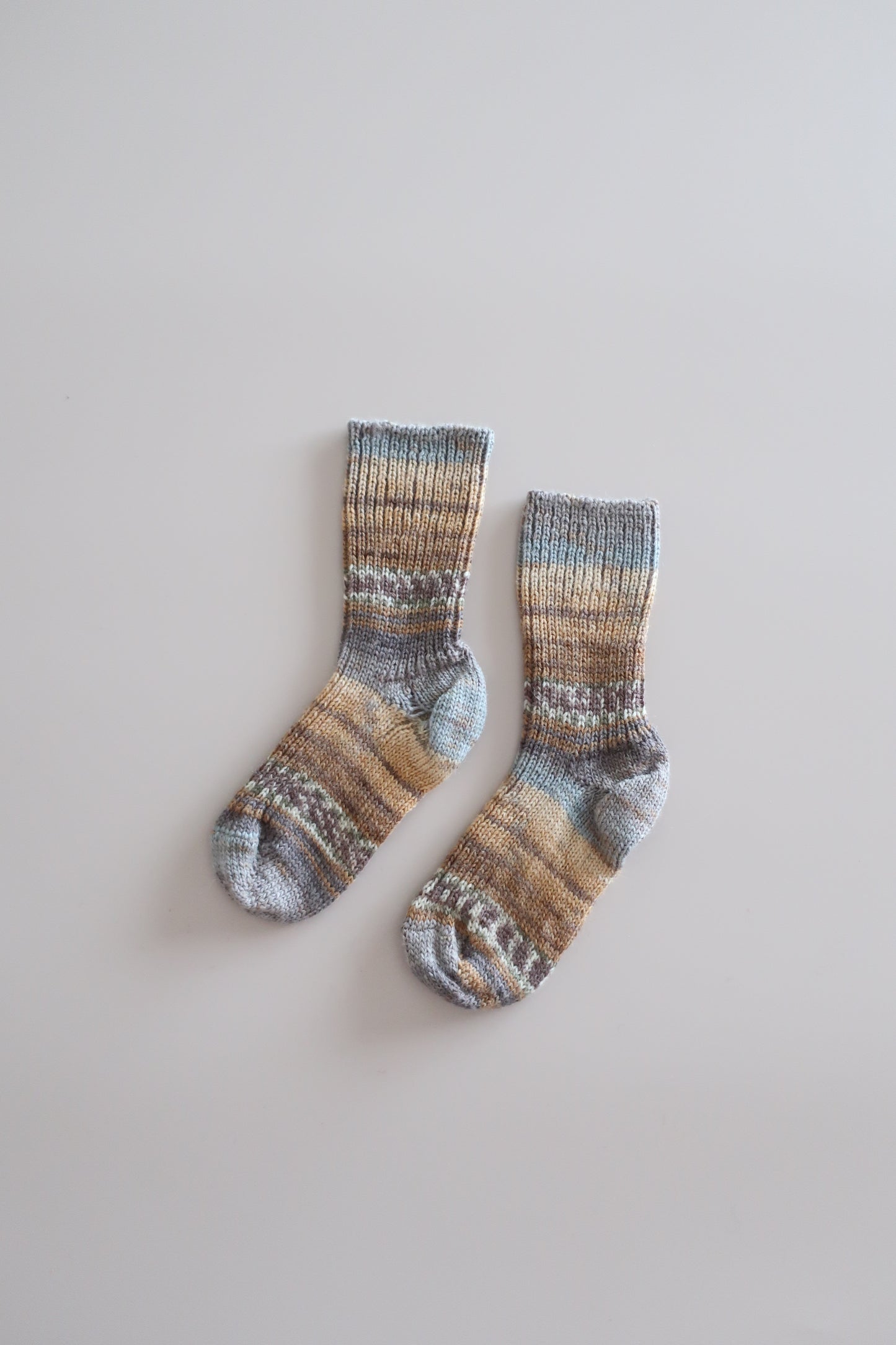 Woolen children's socks - brown