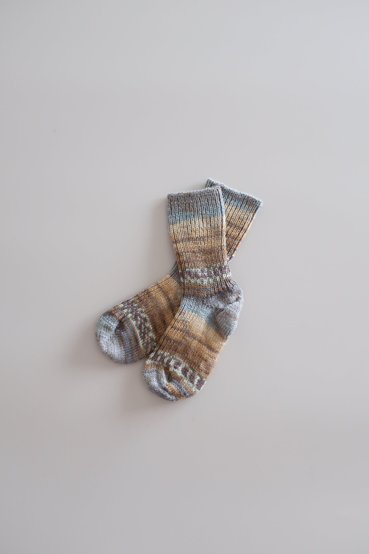 Woolen children's socks - brown