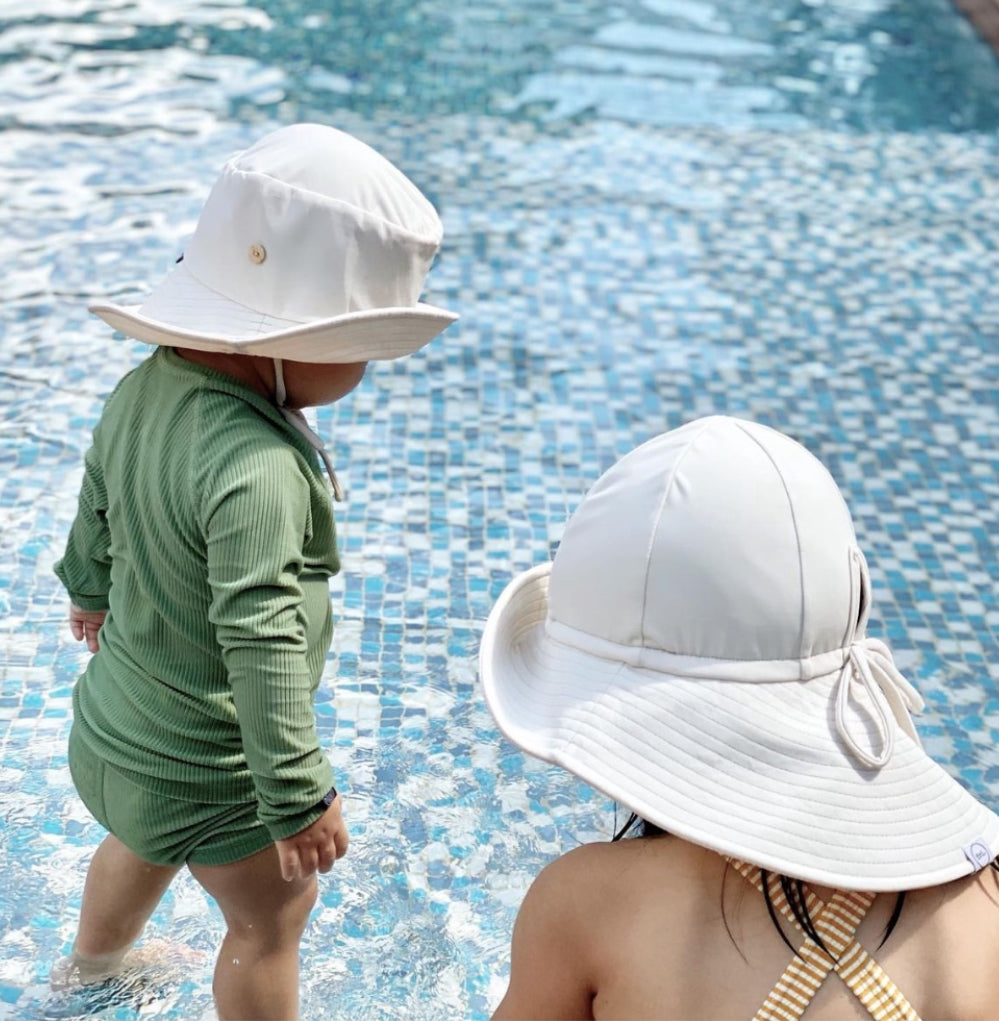 floppy hat | swim | cream