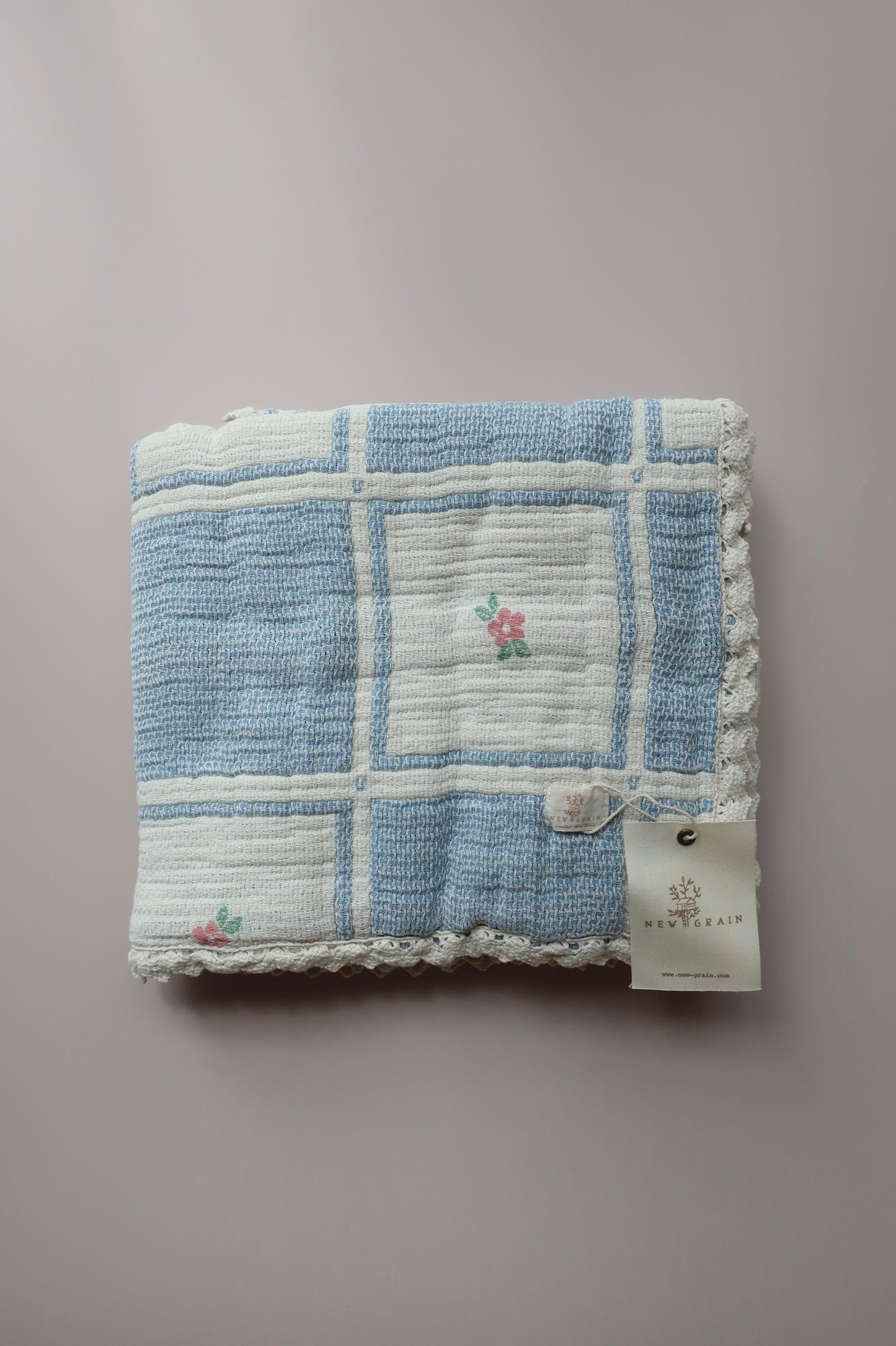 patchwork blanket - spring bloom