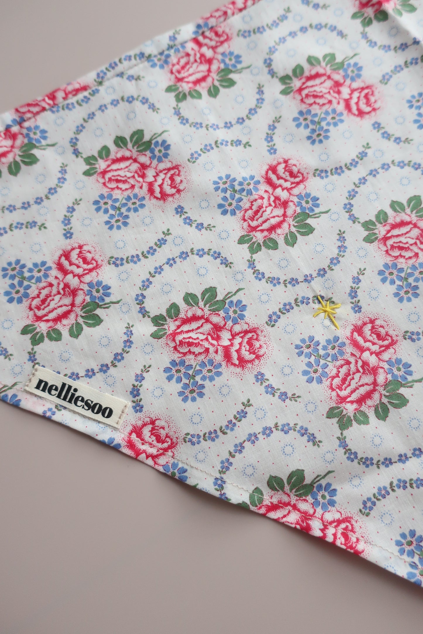 Bandana,Apron,Pants 3Set/Retro Rose