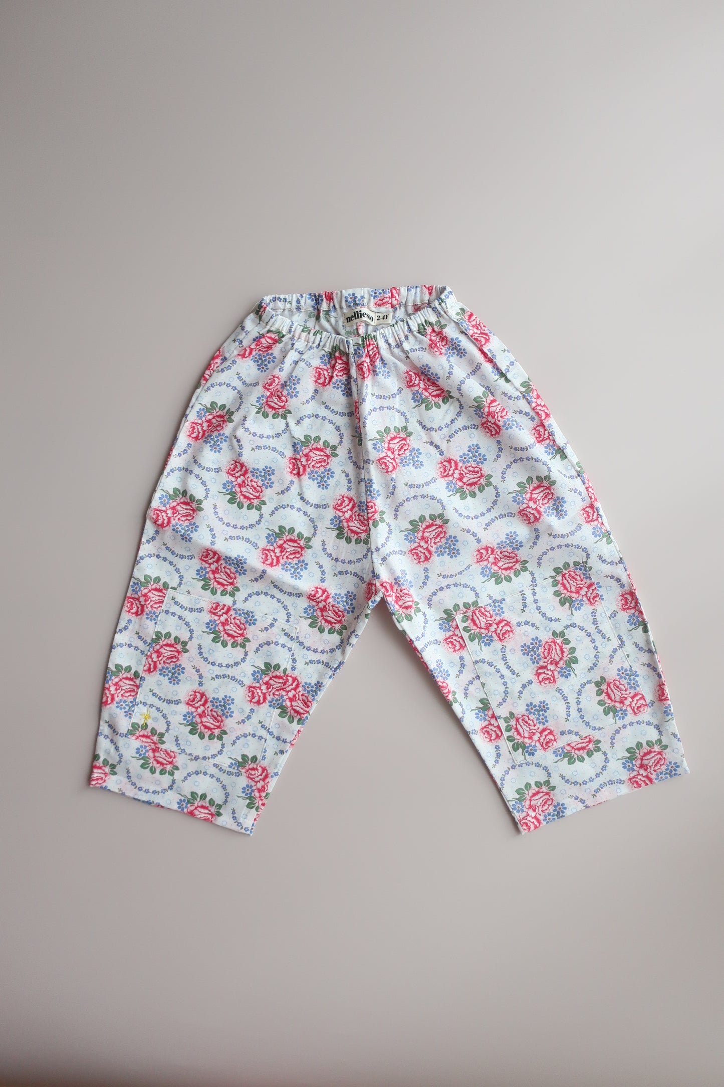Bandana,Apron,Pants 3Set/Retro Rose
