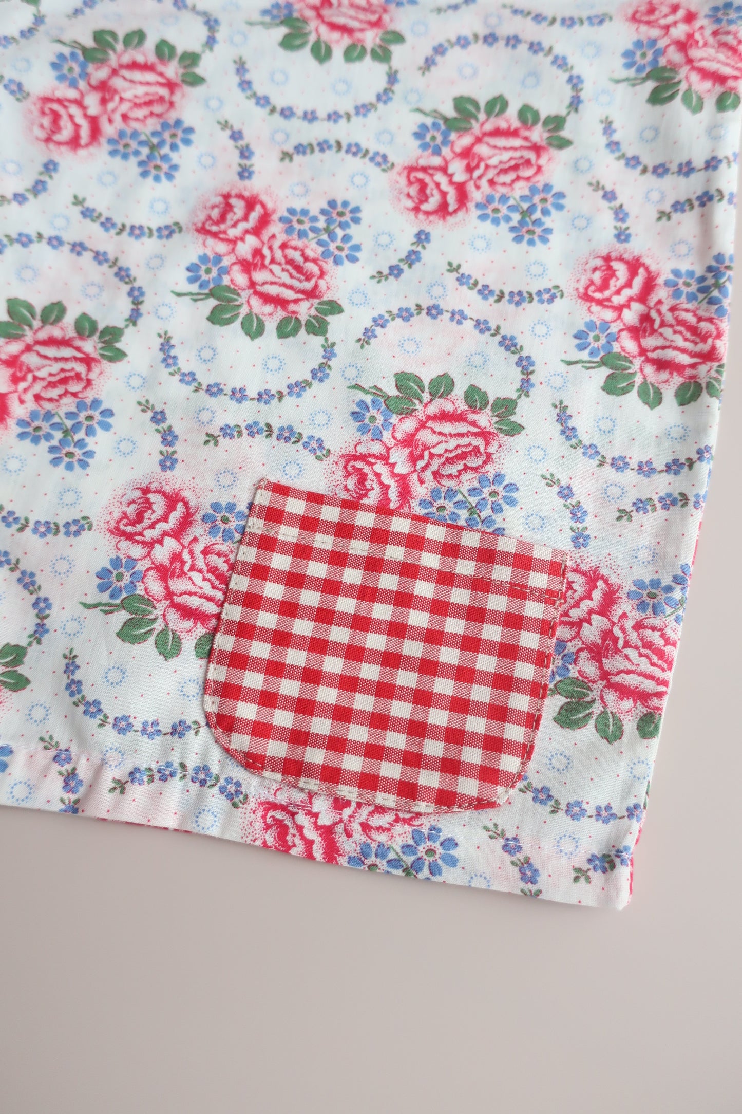 Bandana,Apron,Pants 3Set/Retro Rose