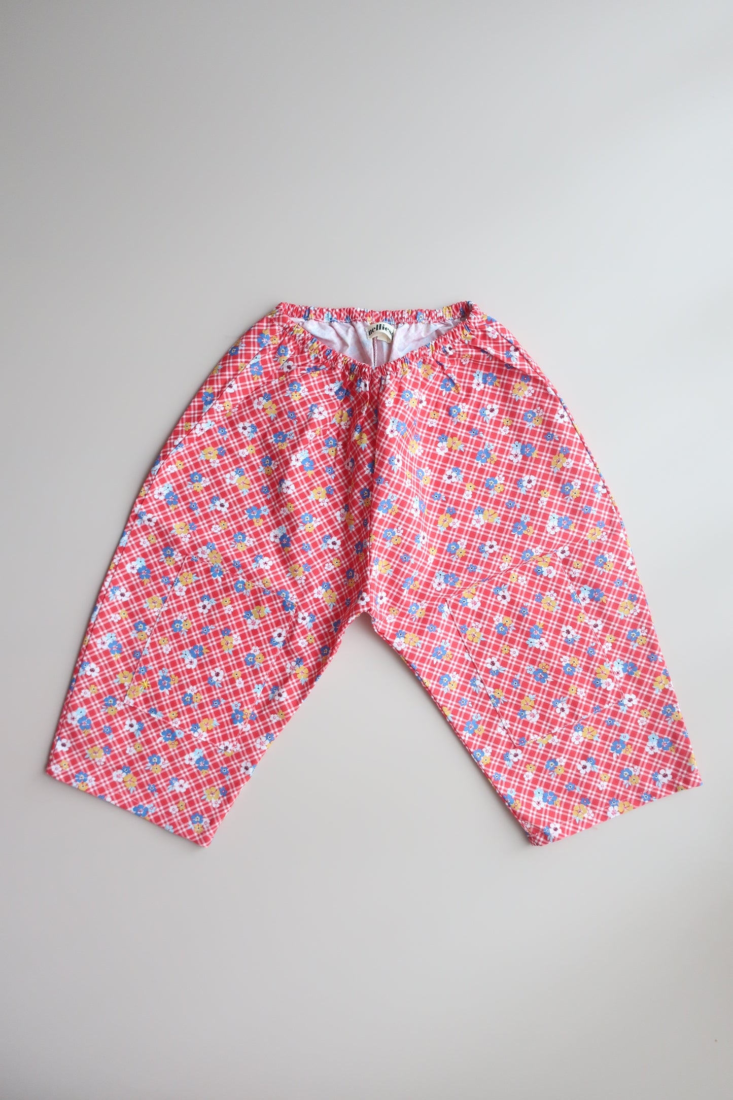 Bandana,Apron,pants 3Set/Red Floral