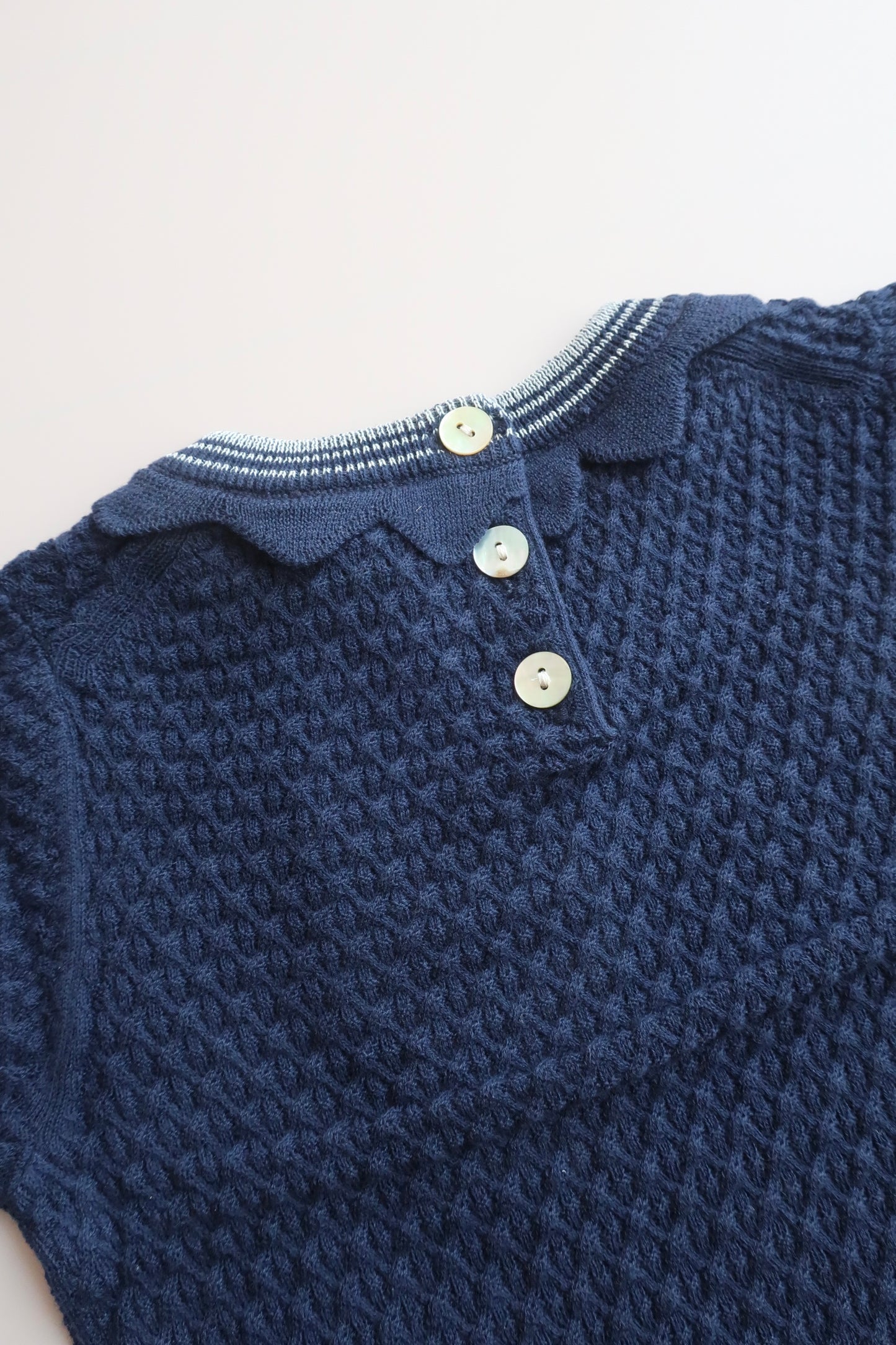 Baby Puff Sleeve Top/DARK NAVY