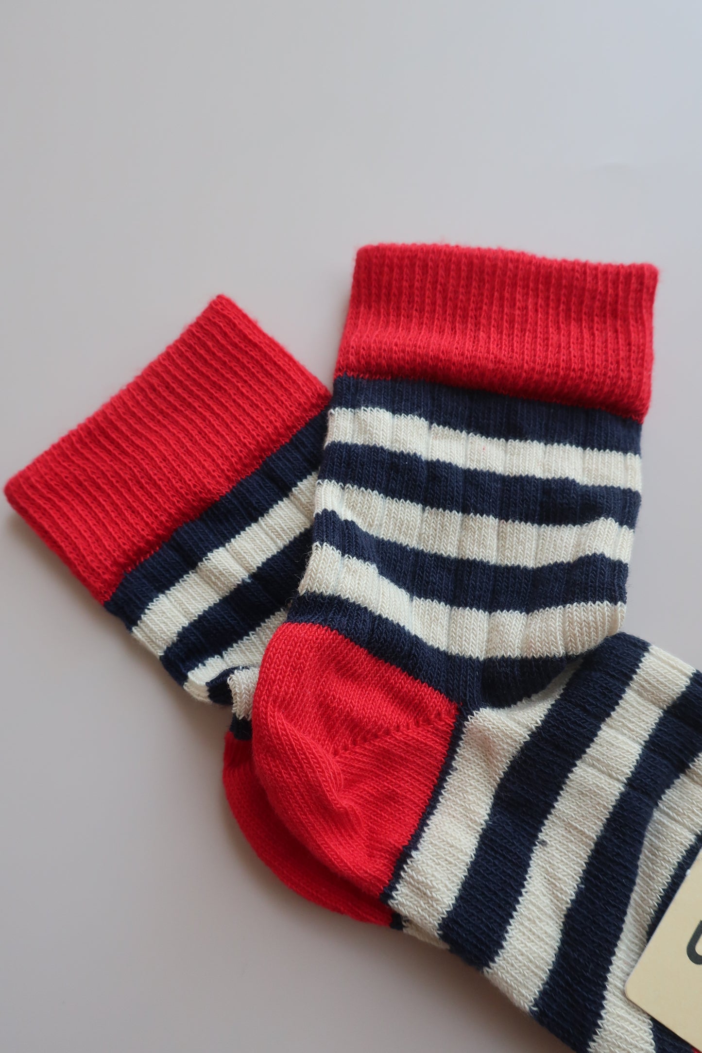 Striped Socks/RED/DARK NAVY