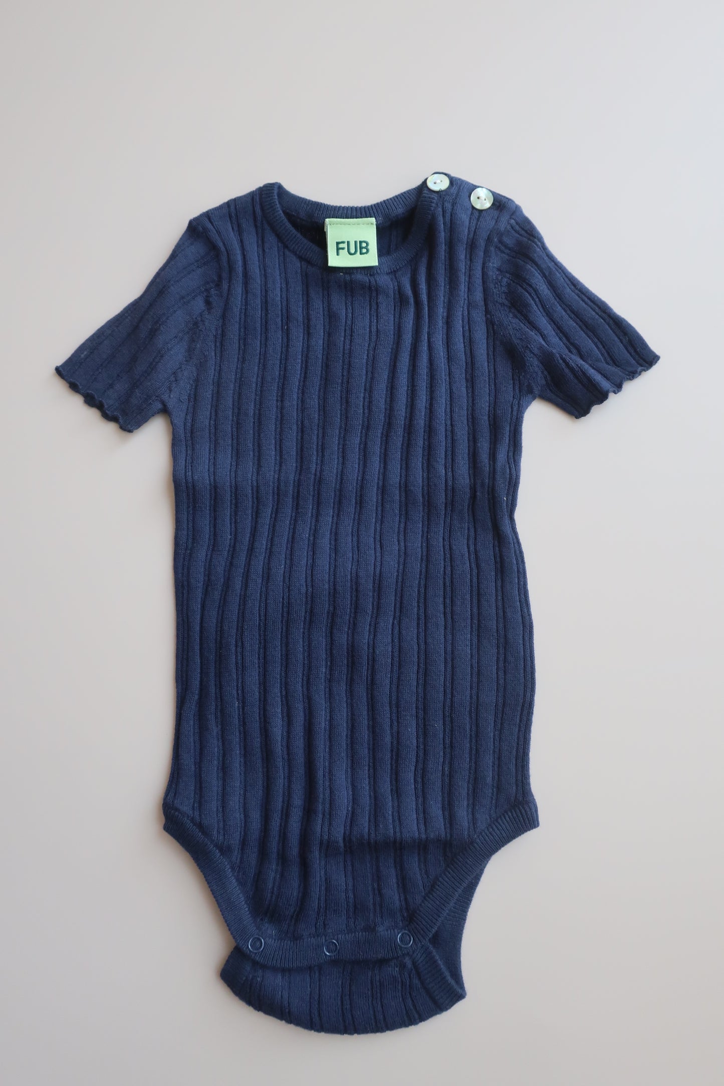 Baby Rib Bodysuit/DARK NAVY