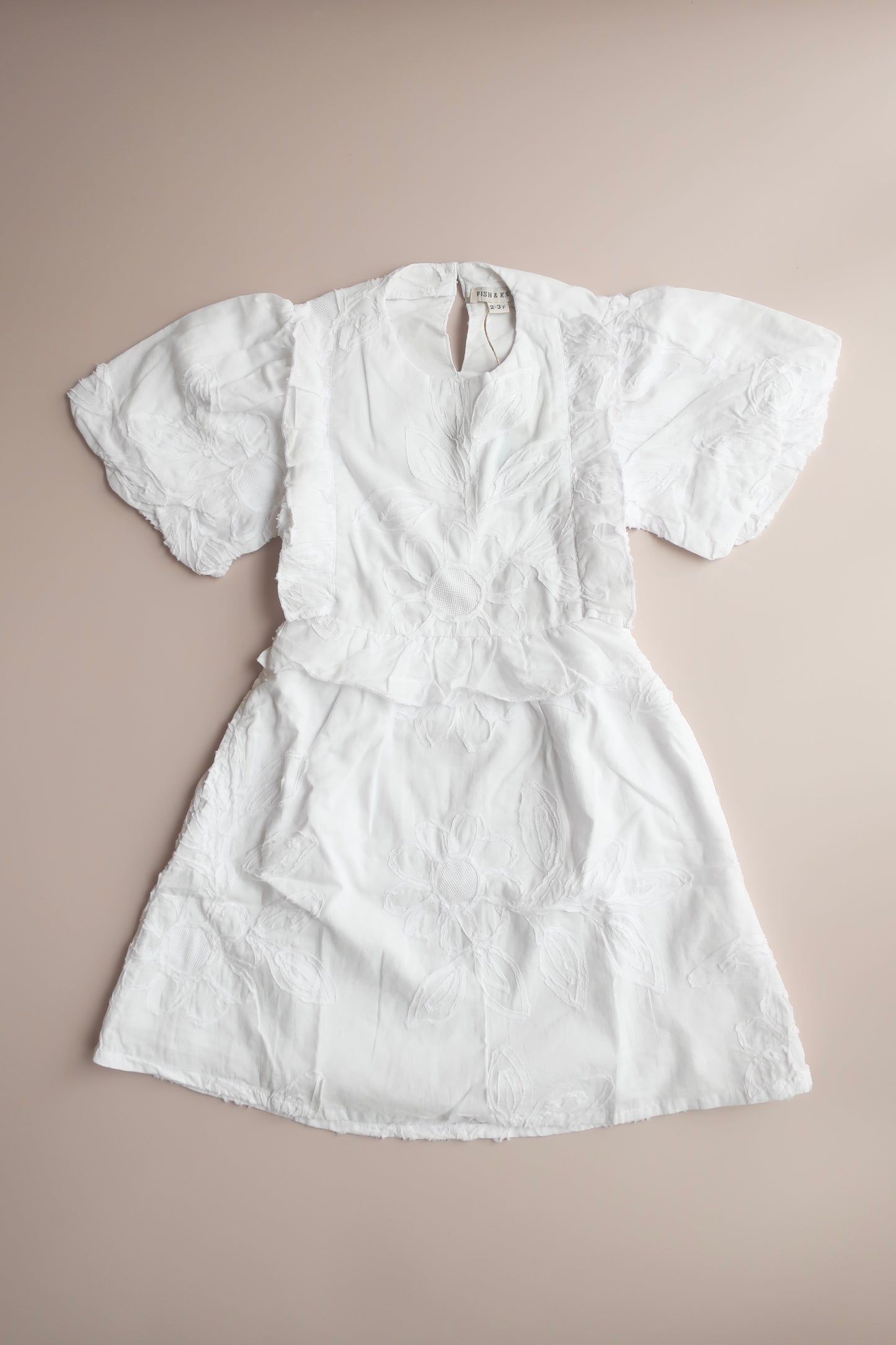 【Only 1 left】WHITE FLOWERS DRESS/OFF WHITE