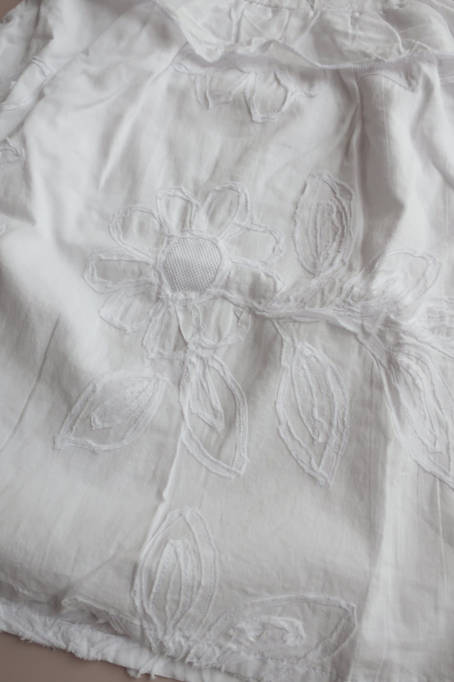 【Only 1 left】WHITE FLOWERS DRESS/OFF WHITE