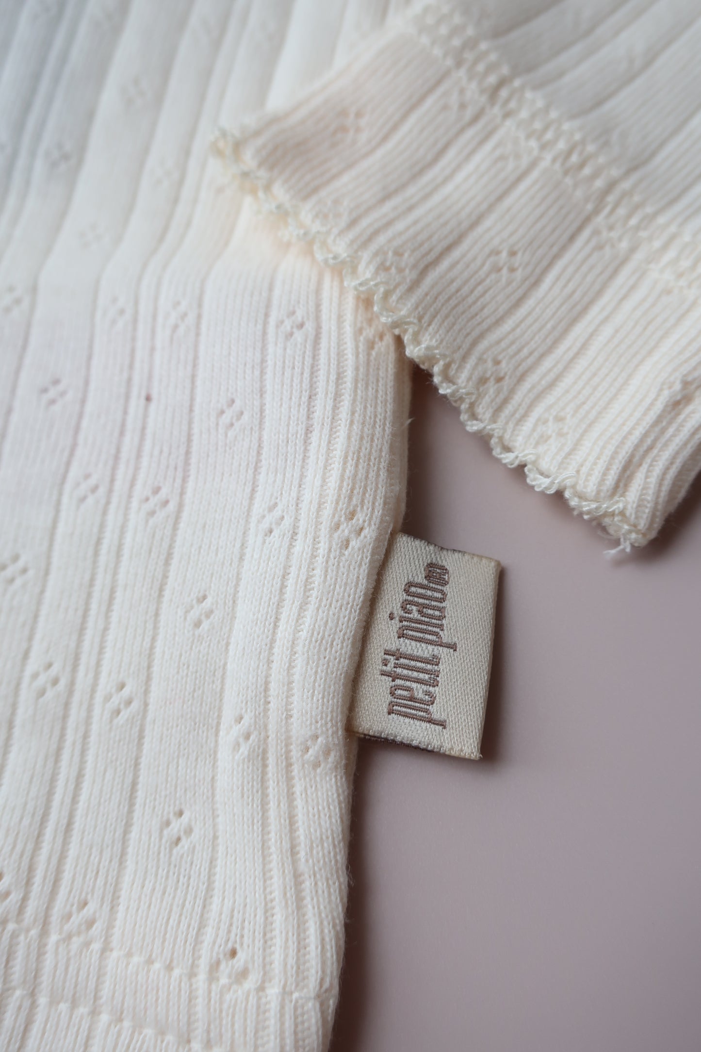 PPSuze L_S Pointelle Baby Tee/Eggnog White