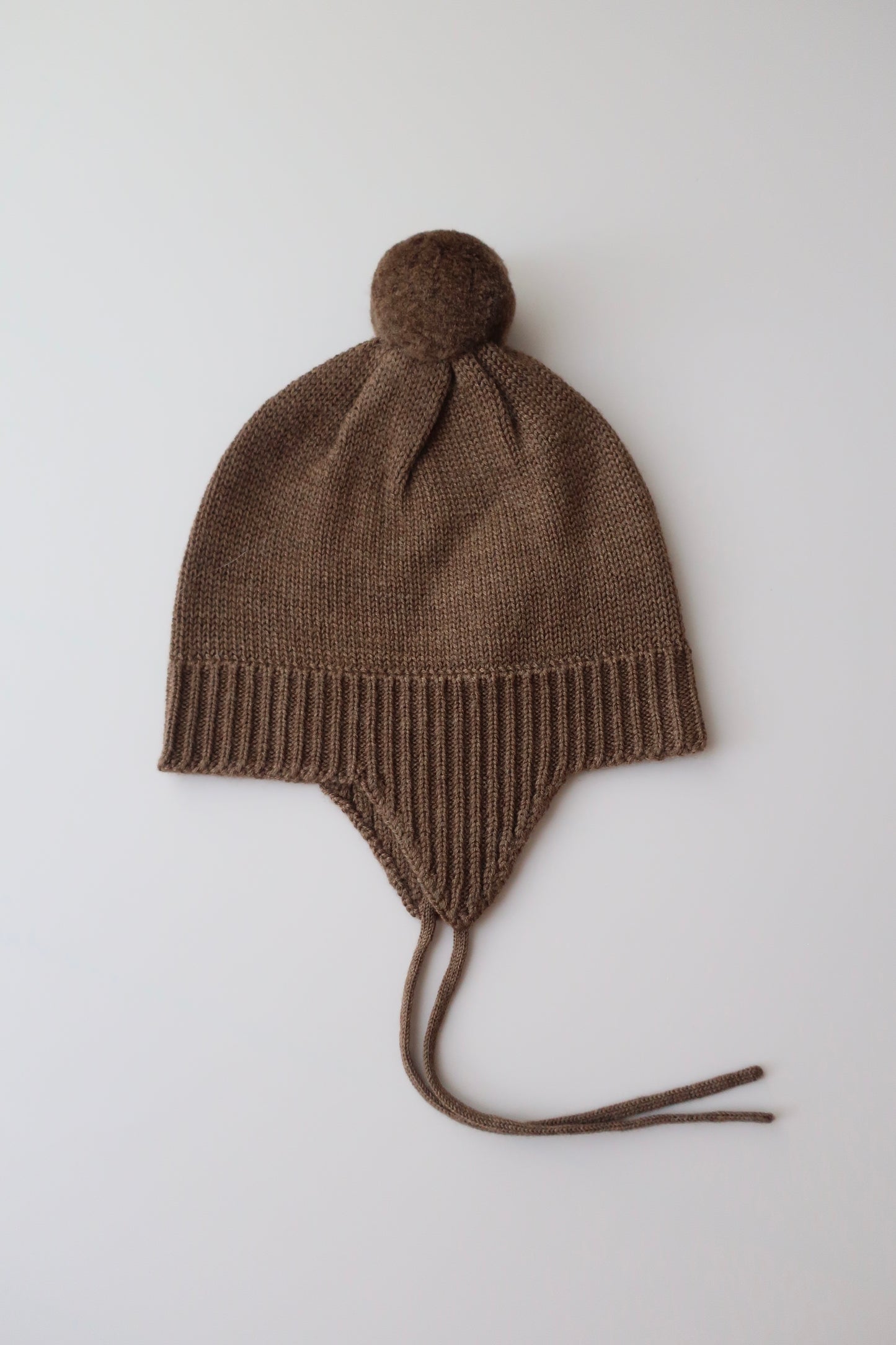 Baby Pompom Hat/hazel melange