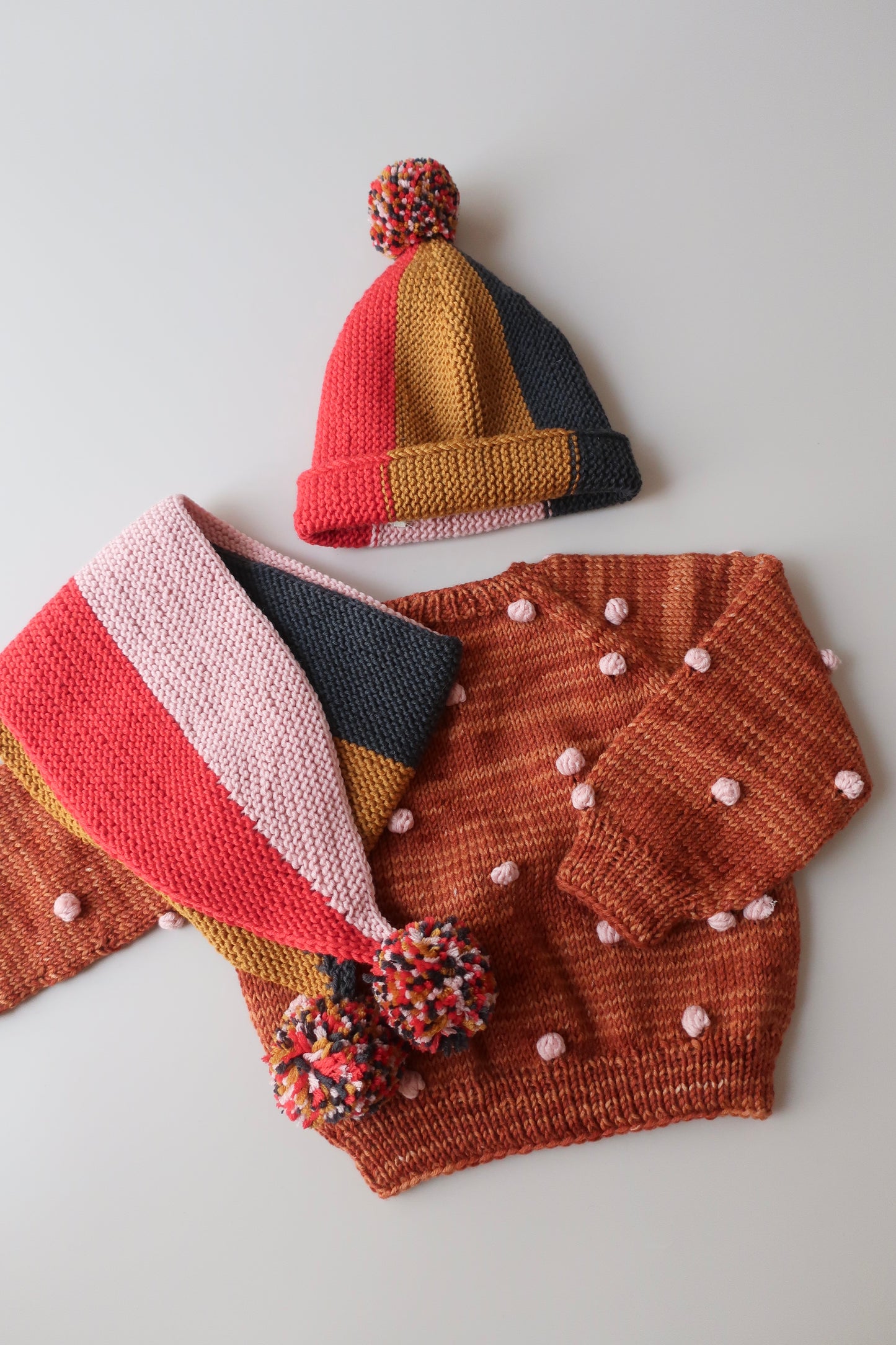 Lina Scarf/Caramel/Rose