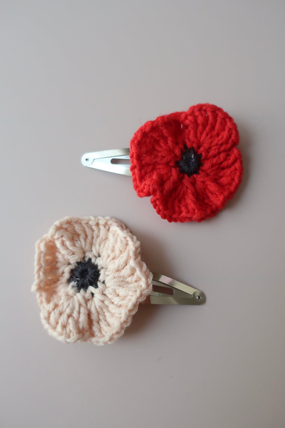 Poppy Clip Set/Cloud/Red