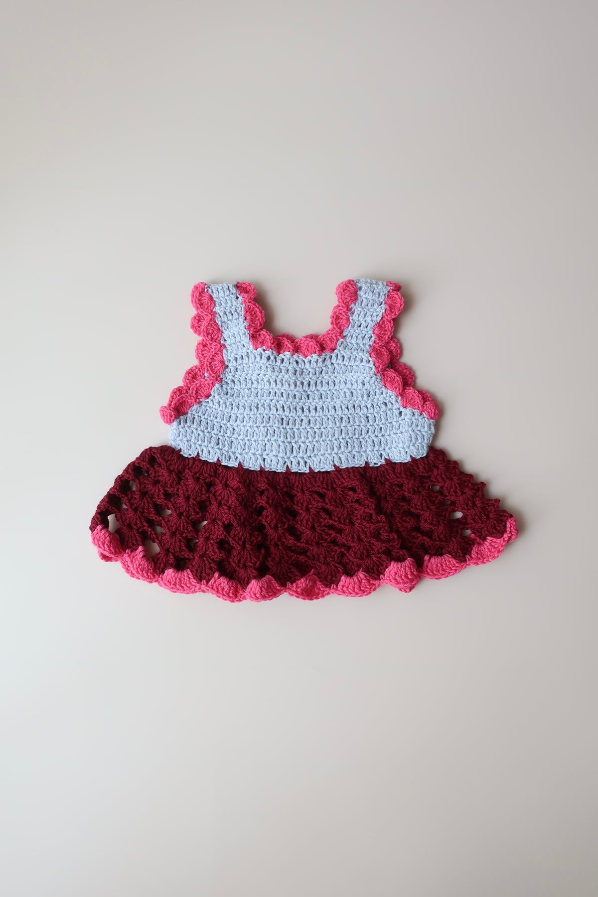 Peplum Top MEI/Burgundy/Pink Pattern