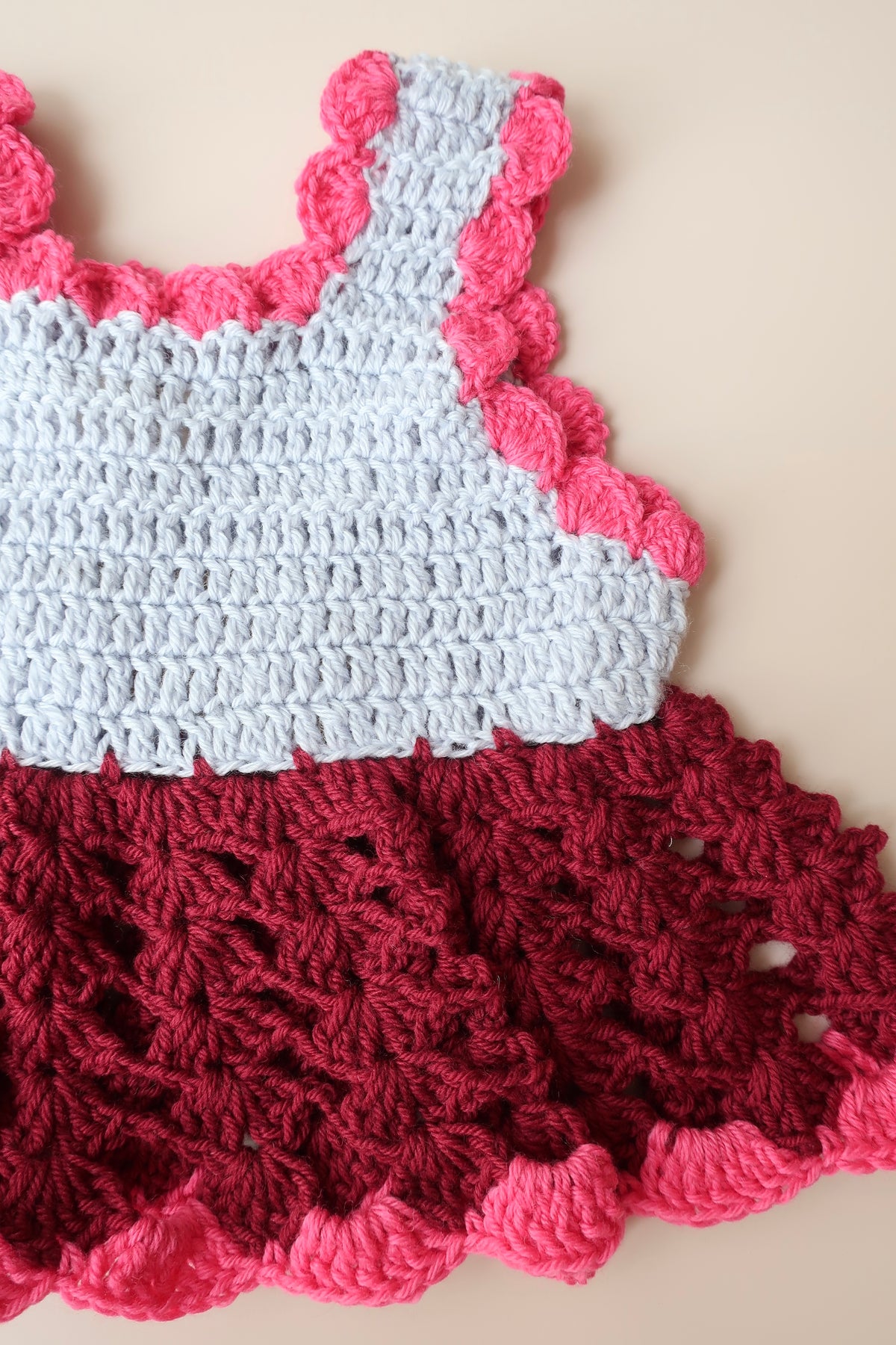 Peplum Top MEI/Burgundy/Pink Pattern
