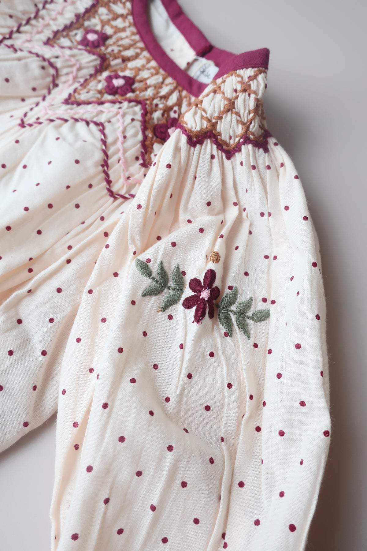 Scarlet Romper/Vintage Dots
