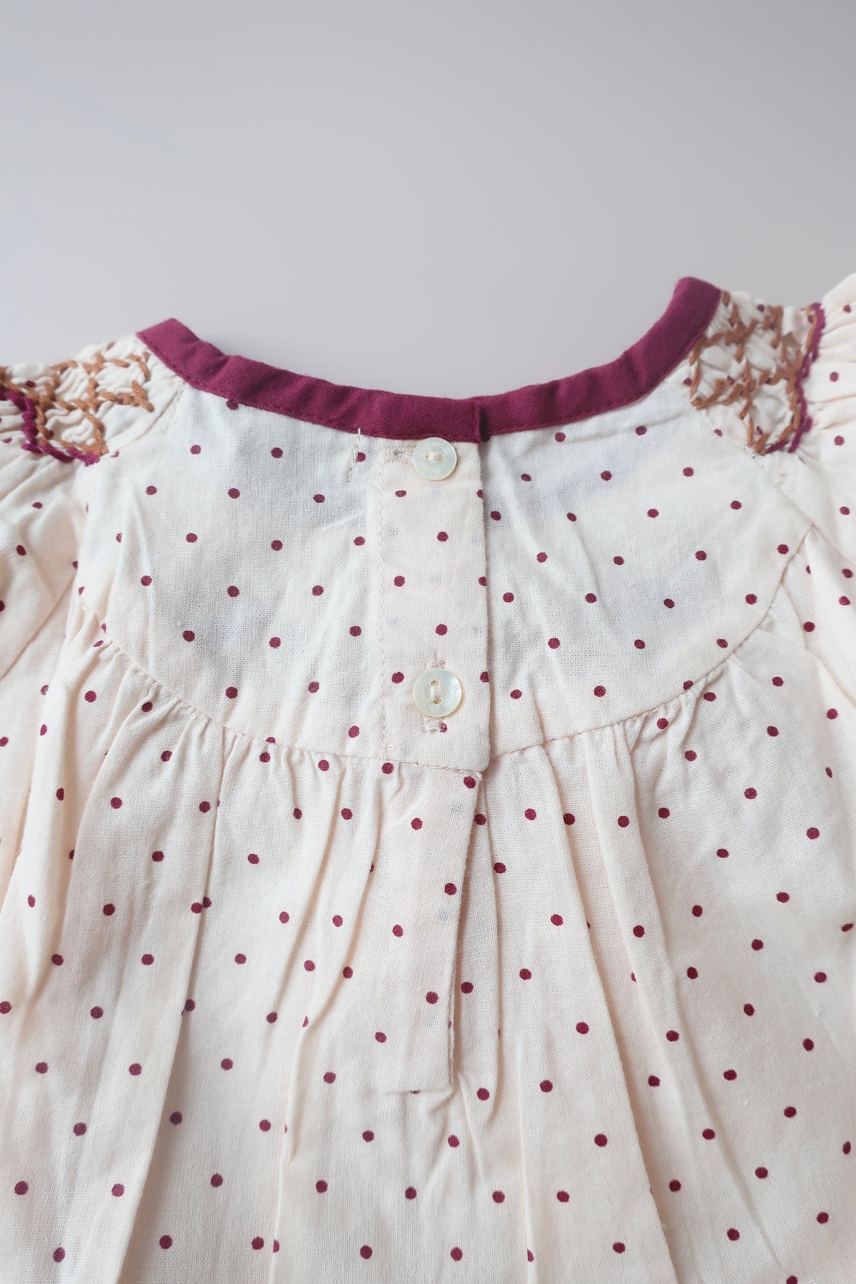 Scarlet Romper/Vintage Dots