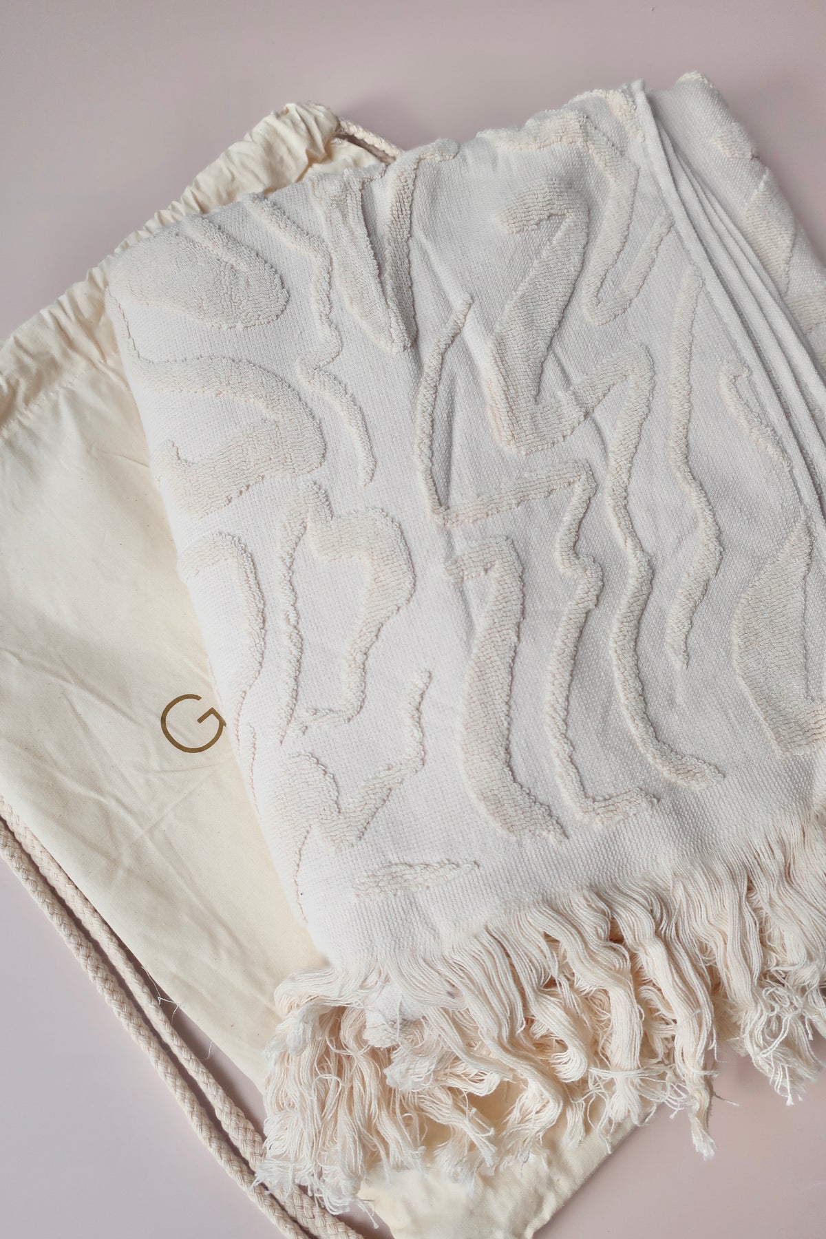 Ripple Kids Towel - Pebble