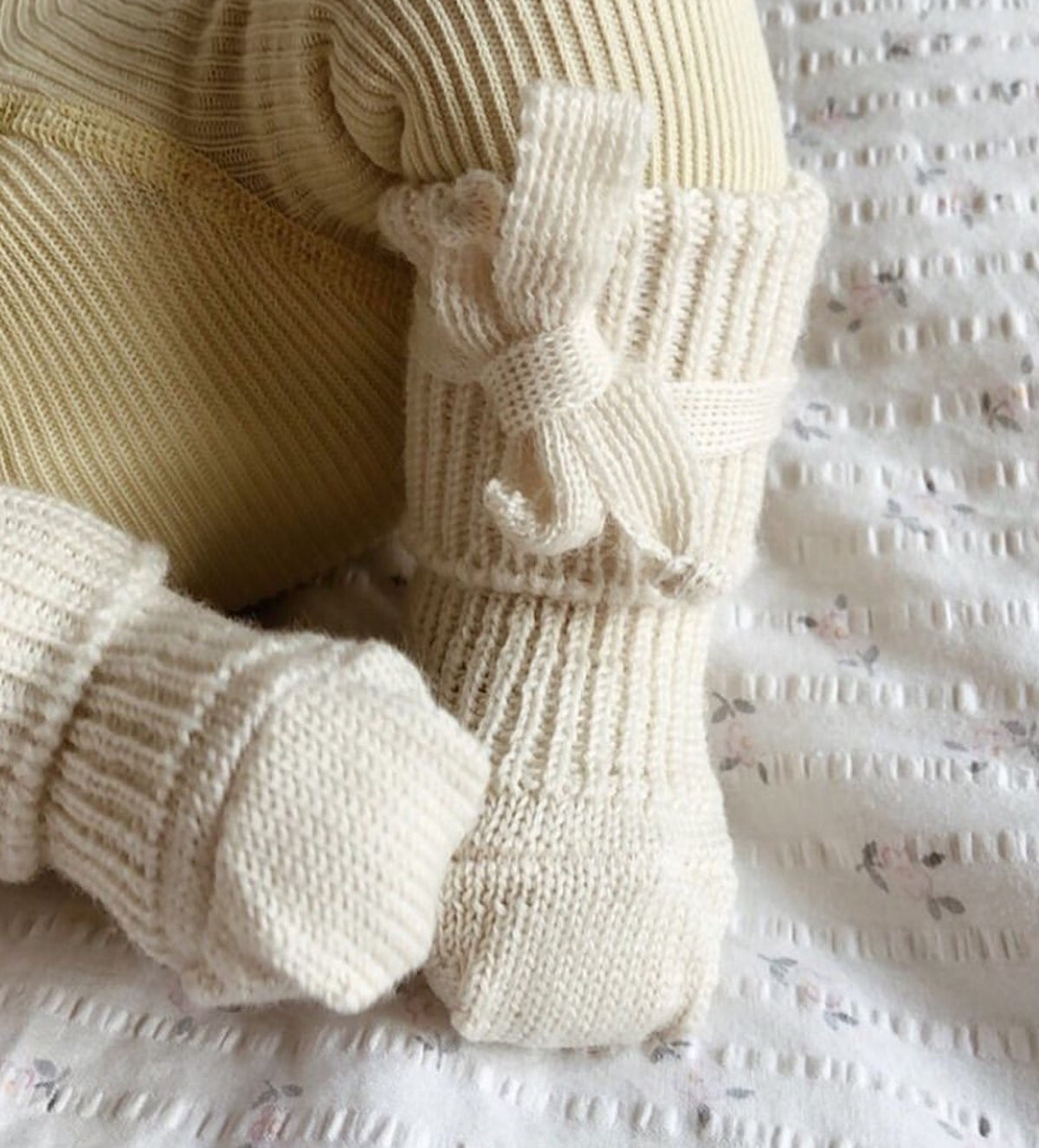 Newborn Socks Wool - Natural