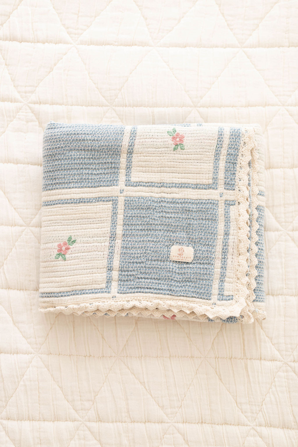 patchwork blanket - spring bloom