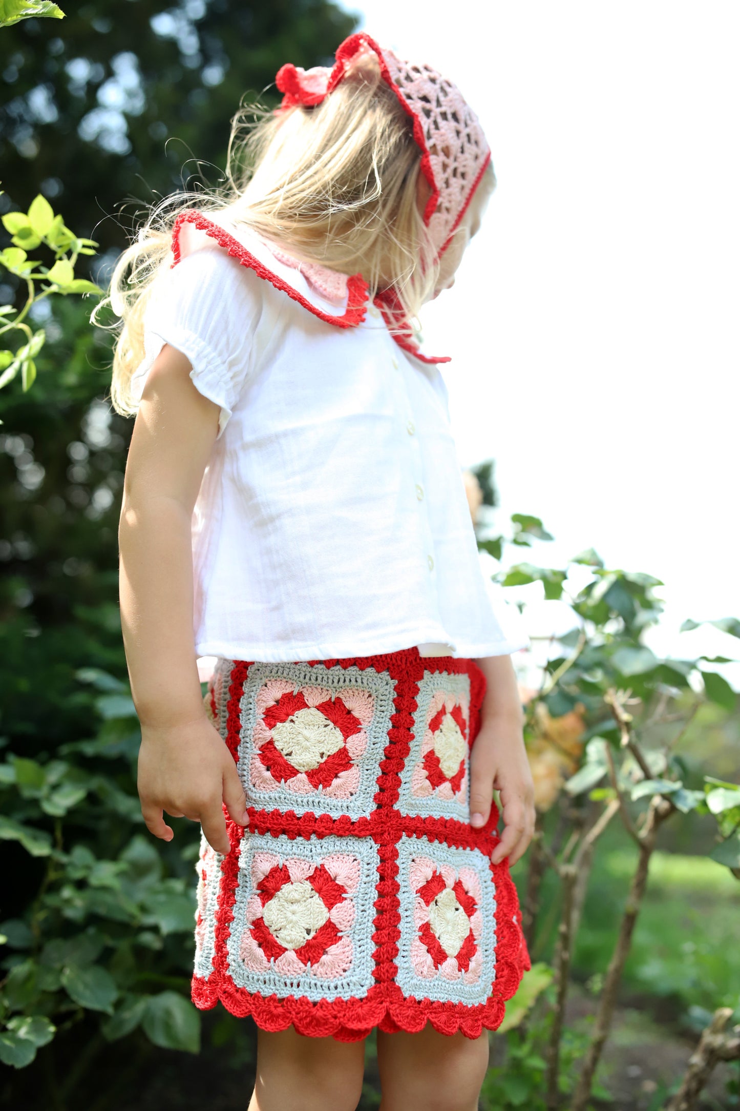 Crochet Headscarf PIXIE/CANDY COMBO