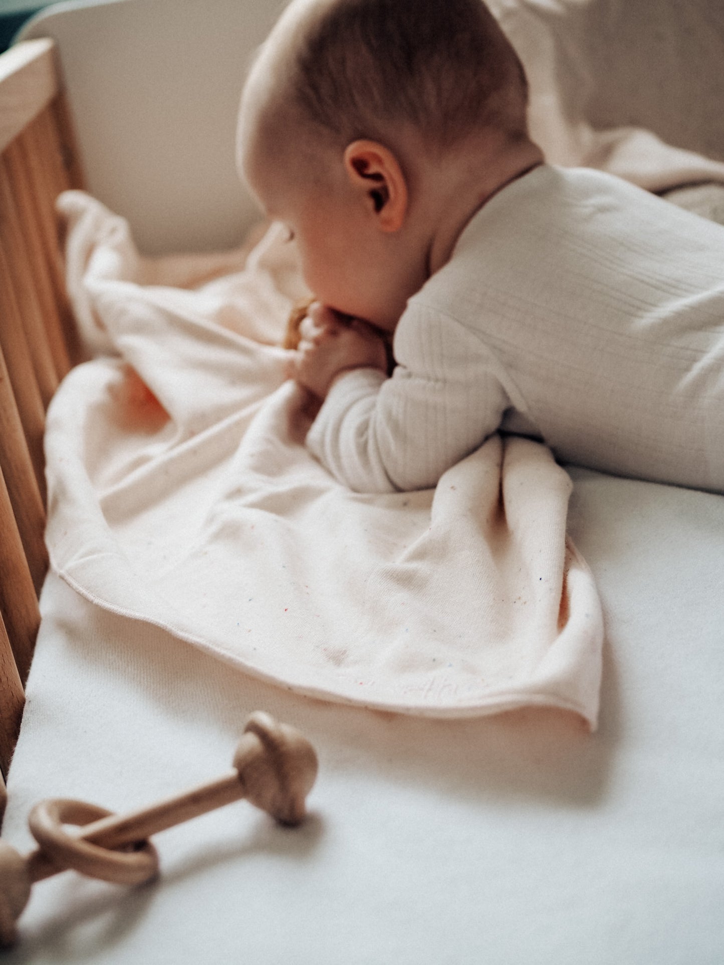 Organic Baby Blanket/XXL IVORY PINK