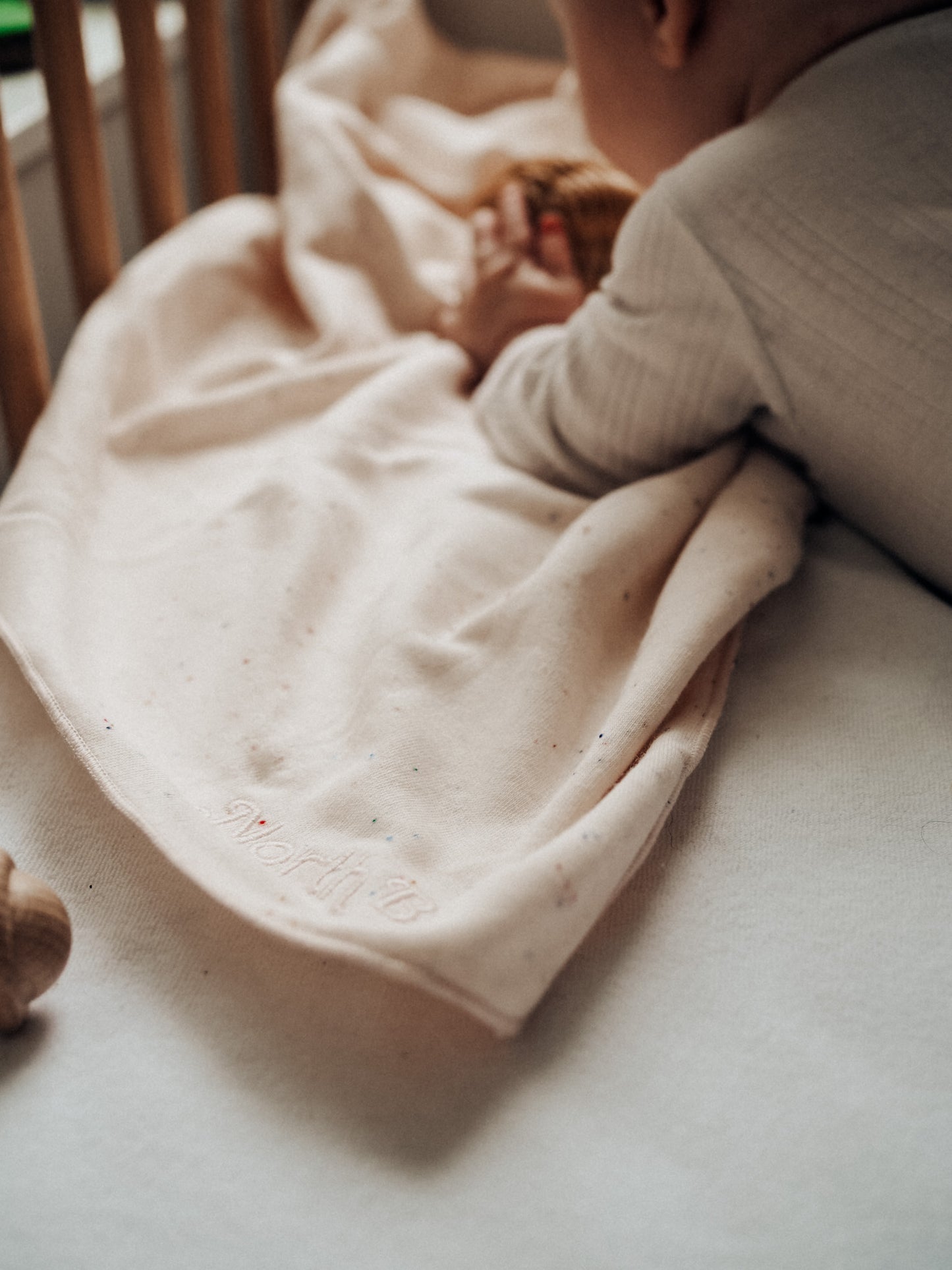 Organic Baby Blanket/XXL IVORY PINK